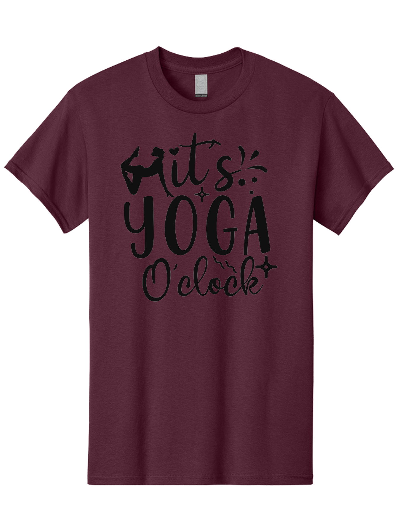 It-S-Yoga-O-Clock Men'S Graphic Tee, 100% Cotton, Comfortable Casual Summer Wear, Machine Washable, Yoga Inspiration, Motivational Quote, Wellness Quote, Mindfulness, Yoga Practice, Positive Affirmation, Fitness Motivation, Yoga Love, Aad428 19