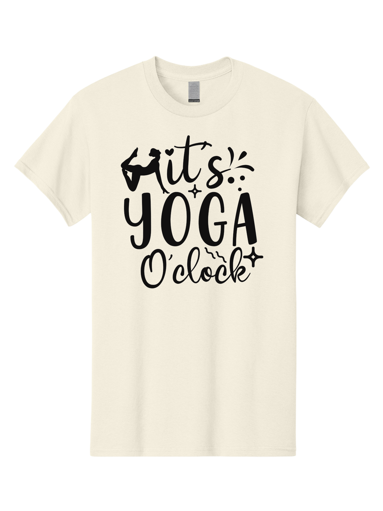 It-S-Yoga-O-Clock Men'S Graphic Tee, 100% Cotton, Comfortable Casual Summer Wear, Machine Washable, Yoga Inspiration, Motivational Quote, Wellness Quote, Mindfulness, Yoga Practice, Positive Affirmation, Fitness Motivation, Yoga Love, Aad428 3