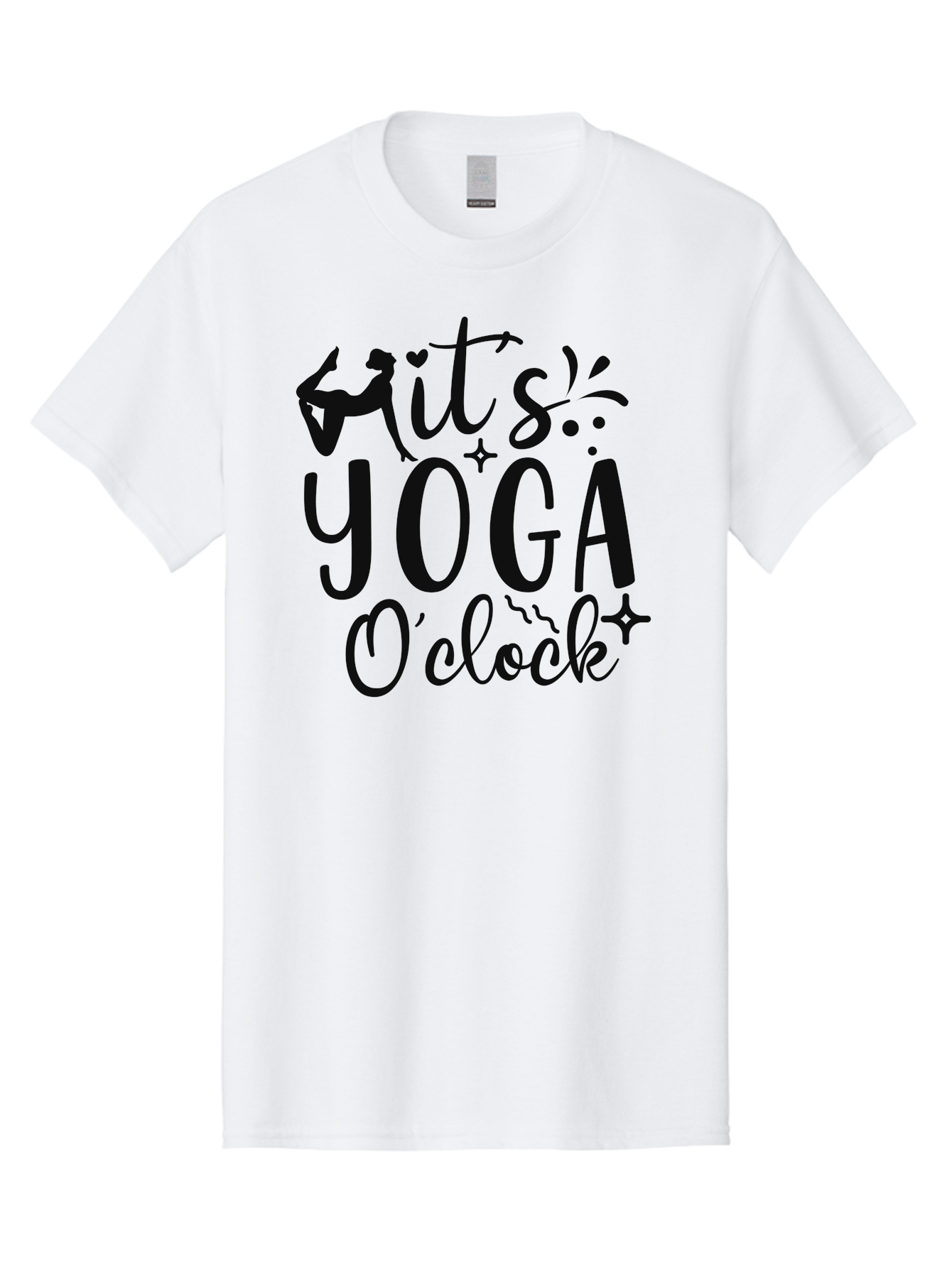 It-S-Yoga-O-Clock Men'S Graphic Tee, 100% Cotton, Comfortable Casual Summer Wear, Machine Washable, Yoga Inspiration, Motivational Quote, Wellness Quote, Mindfulness, Yoga Practice, Positive Affirmation, Fitness Motivation, Yoga Love, Aad428 17