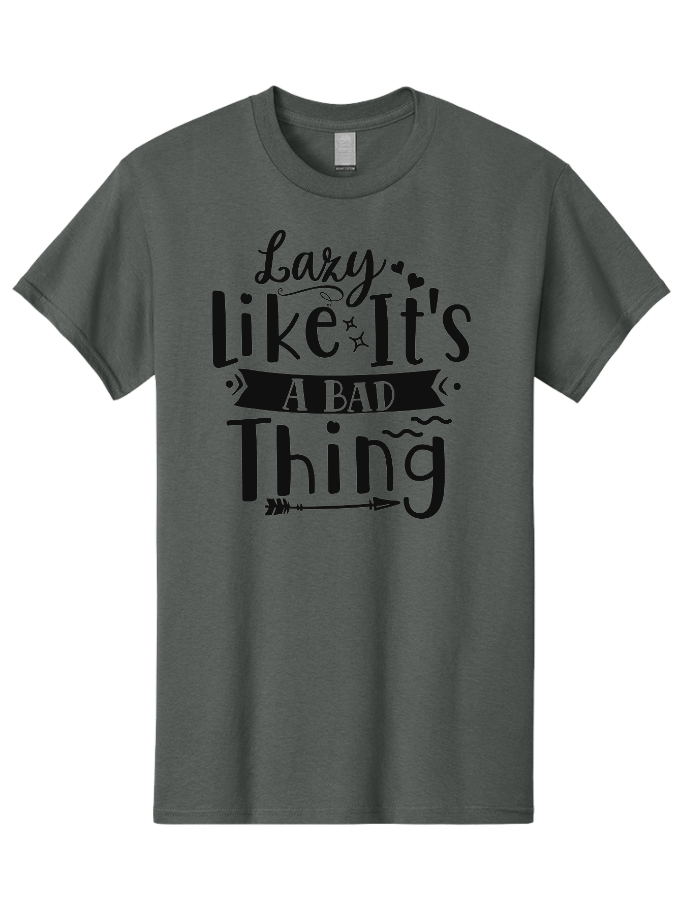Lazy-Like-It-S-A-Bad-Thing Men'S Graphic Tee, 100% Cotton, Comfortable Casual Summer Wear, Machine Washable, Funny Quote, Lazy Humor, Motivational Phrase, Inspirational Saying, Novelty Graphic, Witty Text, Lazy Day Vibes, Relaxed Attitude Aad429 23