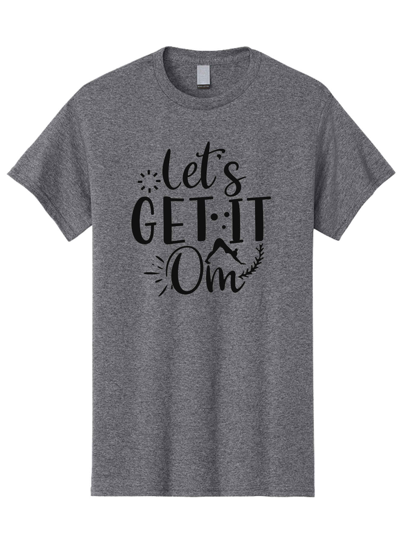 Let-S-Get-It-Om Men'S Graphic Tee, 100% Cotton, Comfortable Casual Summer Wear, Machine Washable, Yoga Inspiration, Mindfulness, Wellness Quotes, Meditation Motivation, Zen Lifestyle, Fitness Mantra, Om Symbol, Spiritual Journey Aad430 9