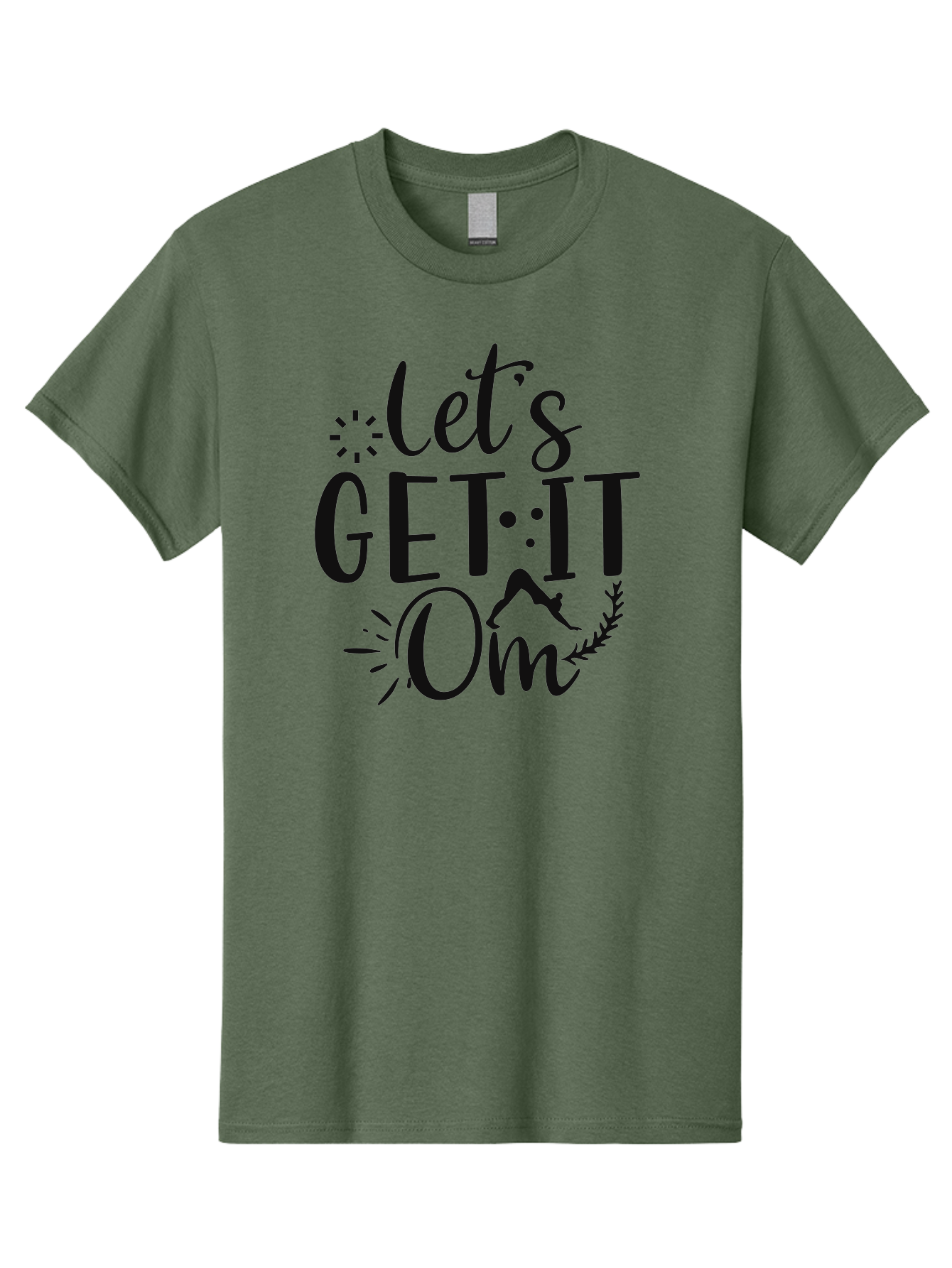 Let-S-Get-It-Om Men'S Graphic Tee, 100% Cotton, Comfortable Casual Summer Wear, Machine Washable, Yoga Inspiration, Mindfulness, Wellness Quotes, Meditation Motivation, Zen Lifestyle, Fitness Mantra, Om Symbol, Spiritual Journey Aad430 3