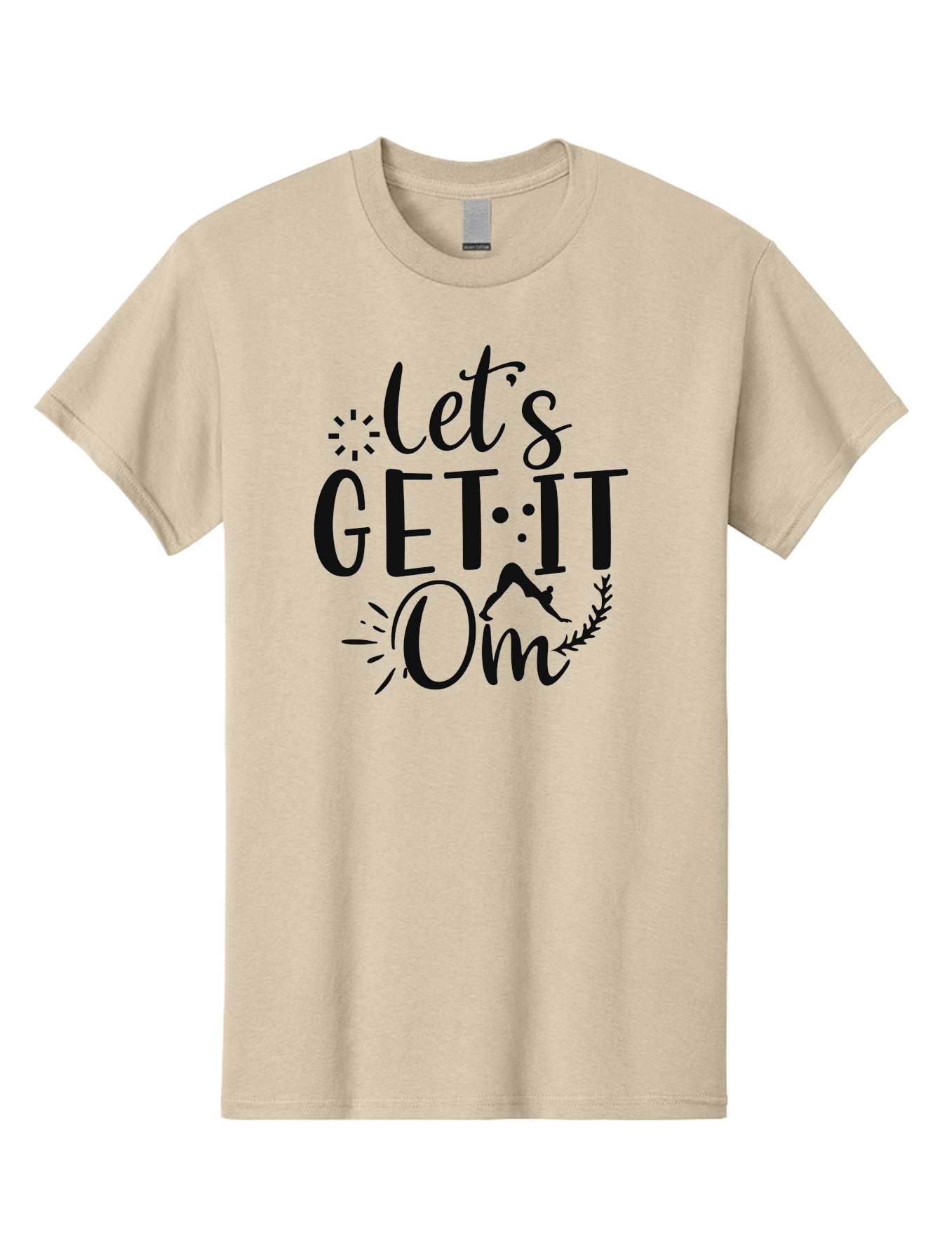 Let-S-Get-It-Om Men'S Graphic Tee, 100% Cotton, Comfortable Casual Summer Wear, Machine Washable, Yoga Inspiration, Mindfulness, Wellness Quotes, Meditation Motivation, Zen Lifestyle, Fitness Mantra, Om Symbol, Spiritual Journey Aad430 27