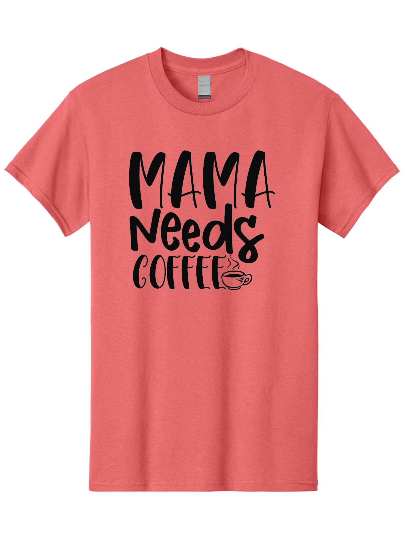 Mama-Needs-Coffee Men'S Graphic Tee, 100% Cotton, Comfortable Casual Summer Wear, Machine Washable, Funny Mom Quote, Coffee Humor, Motherhood, Caffeine Fix, Mom Life, Humorous Saying, Coffee Lover, Mama Needs Coffee Aad434 25