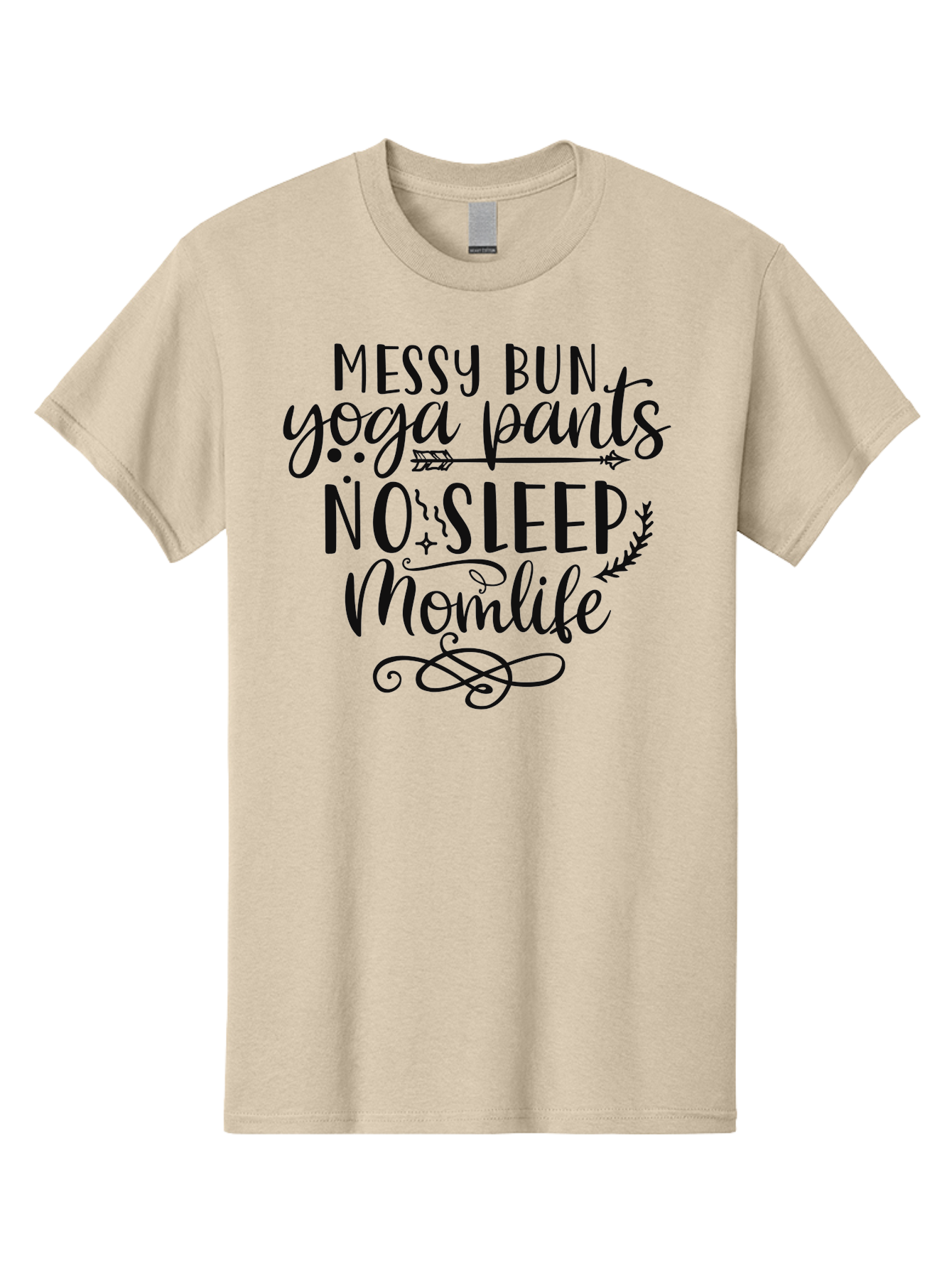 Messy-Bun-Yoga-Pants-No-Sleep-Momlife Men'S Graphic Tee, 100% Cotton, Comfortable Casual Summer Wear, Machine Washable, Messy Bun, Yoga Pants, No Sleep, Mom Life, Mom Quotes, Funny Mom Quotes, Motherhood, Parenting Humor, Mom Humor, Aad437 13