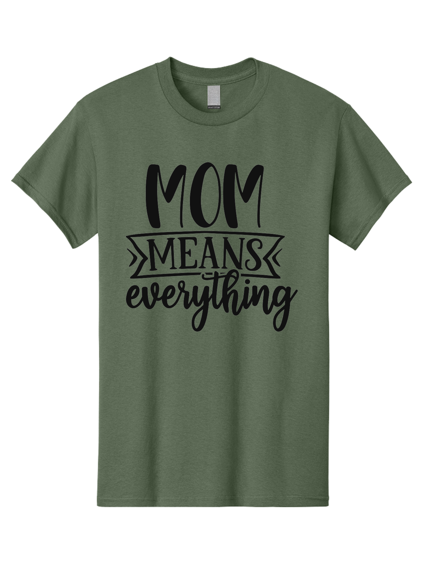 Mom-Means-Everything Men'S Graphic Tee, 100% Cotton, Comfortable Casual Summer Wear, Machine Washable, Mother'S Day Quote, Mom Means Everything, Mother'S Love, Mom Appreciation, Inspirational Quote, Family Values, Love And Care Aad442 17