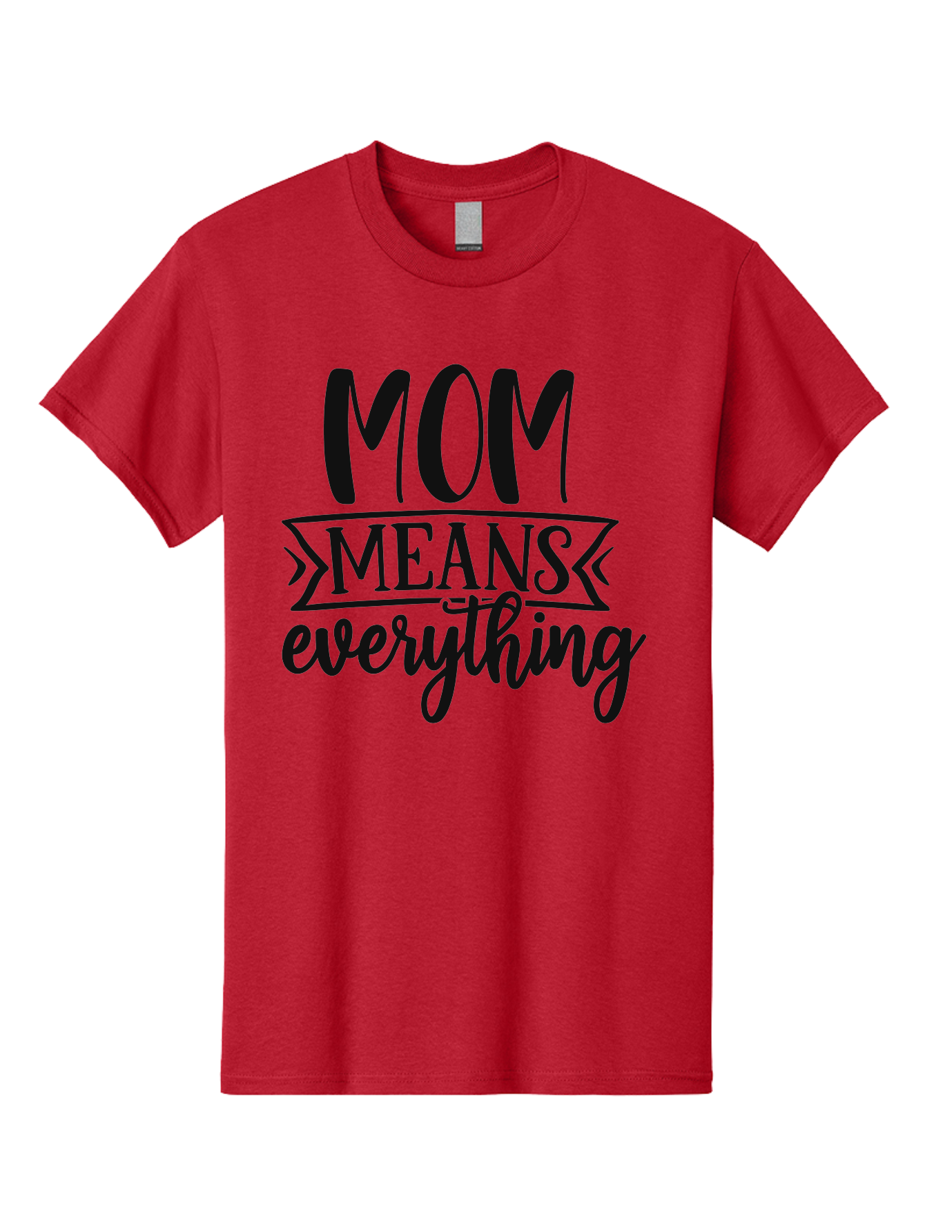 Mom-Means-Everything Men'S Graphic Tee, 100% Cotton, Comfortable Casual Summer Wear, Machine Washable, Mother'S Day Quote, Mom Means Everything, Mother'S Love, Mom Appreciation, Inspirational Quote, Family Values, Love And Care Aad442 9
