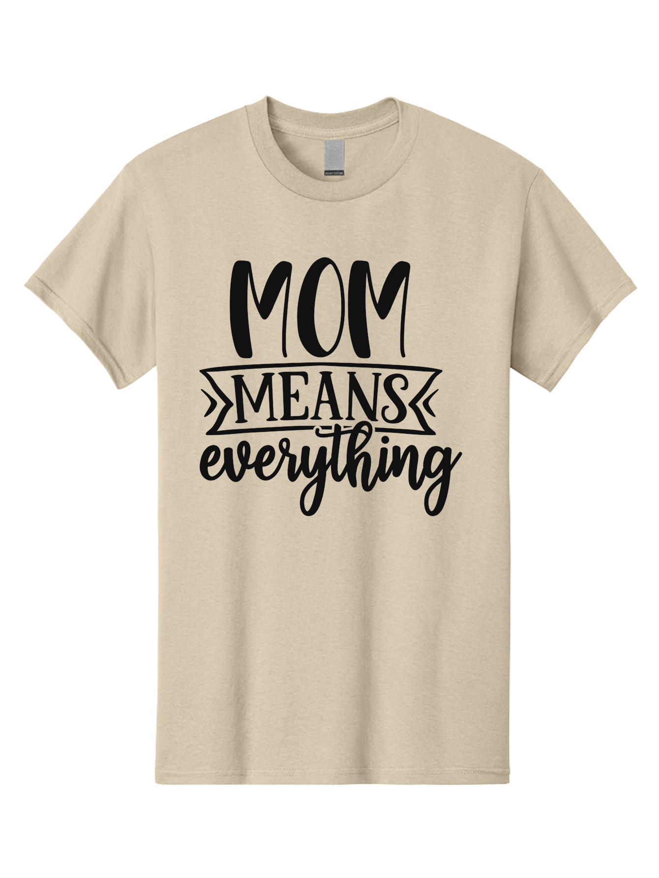 Mom-Means-Everything Men'S Graphic Tee, 100% Cotton, Comfortable Casual Summer Wear, Machine Washable, Mother'S Day Quote, Mom Means Everything, Mother'S Love, Mom Appreciation, Inspirational Quote, Family Values, Love And Care Aad442 27