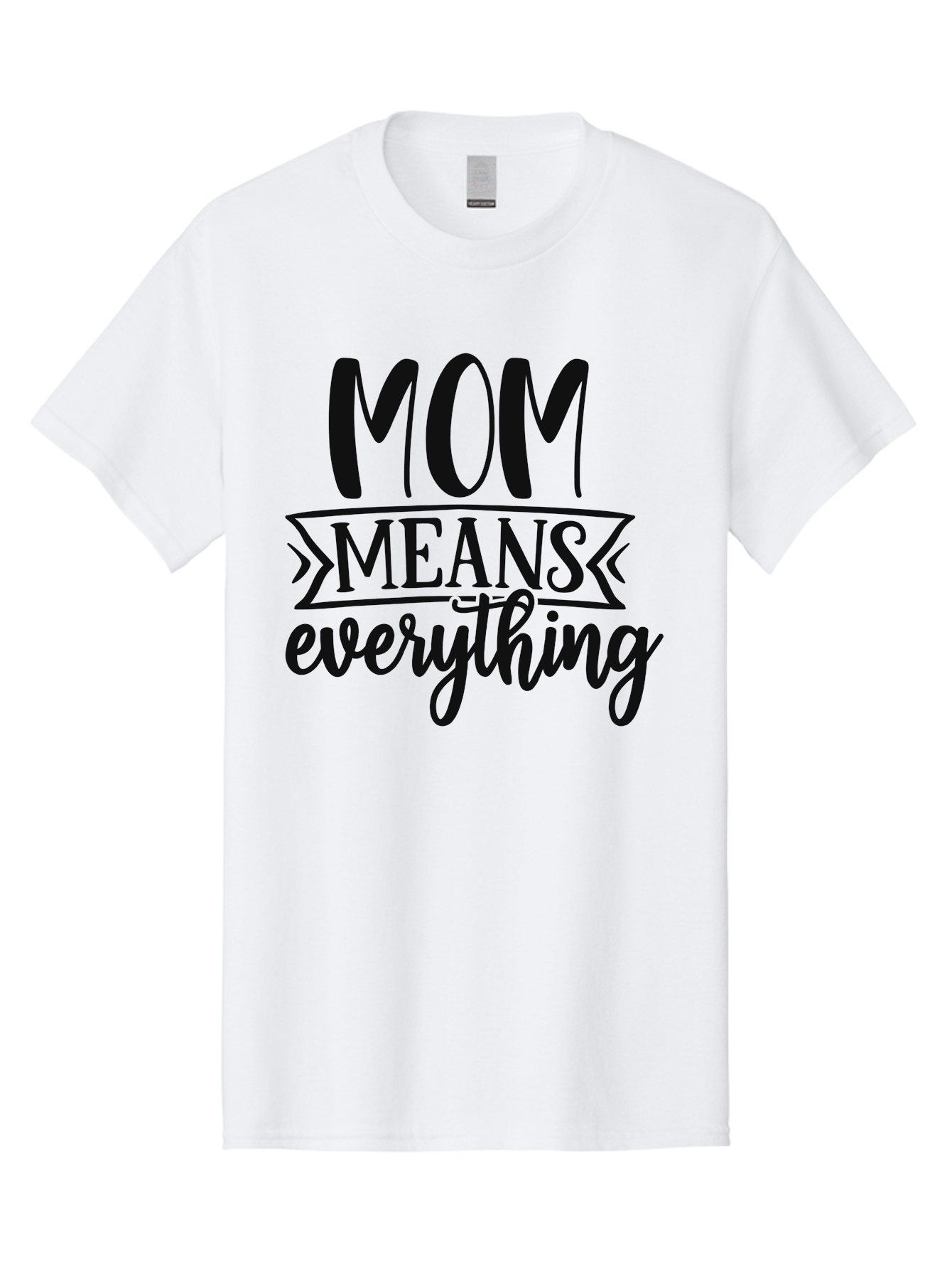 Mom-Means-Everything Men'S Graphic Tee, 100% Cotton, Comfortable Casual Summer Wear, Machine Washable, Mother'S Day Quote, Mom Means Everything, Mother'S Love, Mom Appreciation, Inspirational Quote, Family Values, Love And Care Aad442 15