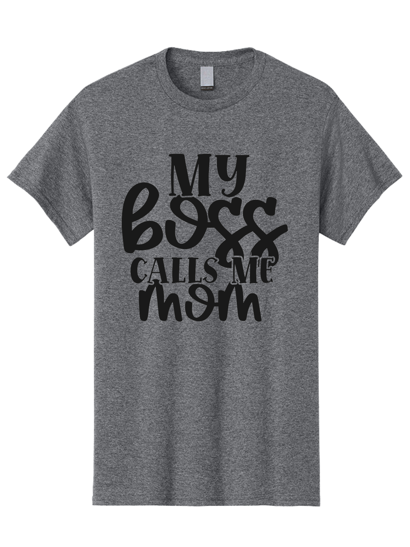 My-Boss-Calls-Me-Mom Men'S Graphic Tee, 100% Cotton, Comfortable Casual Summer Wear, Machine Washable, Funny Mom Quote, Working Mom Humor, Office Mom Joke, Mom Life, Workplace Humor, Motherhood, Working Mother, Office Humor Aad448 19
