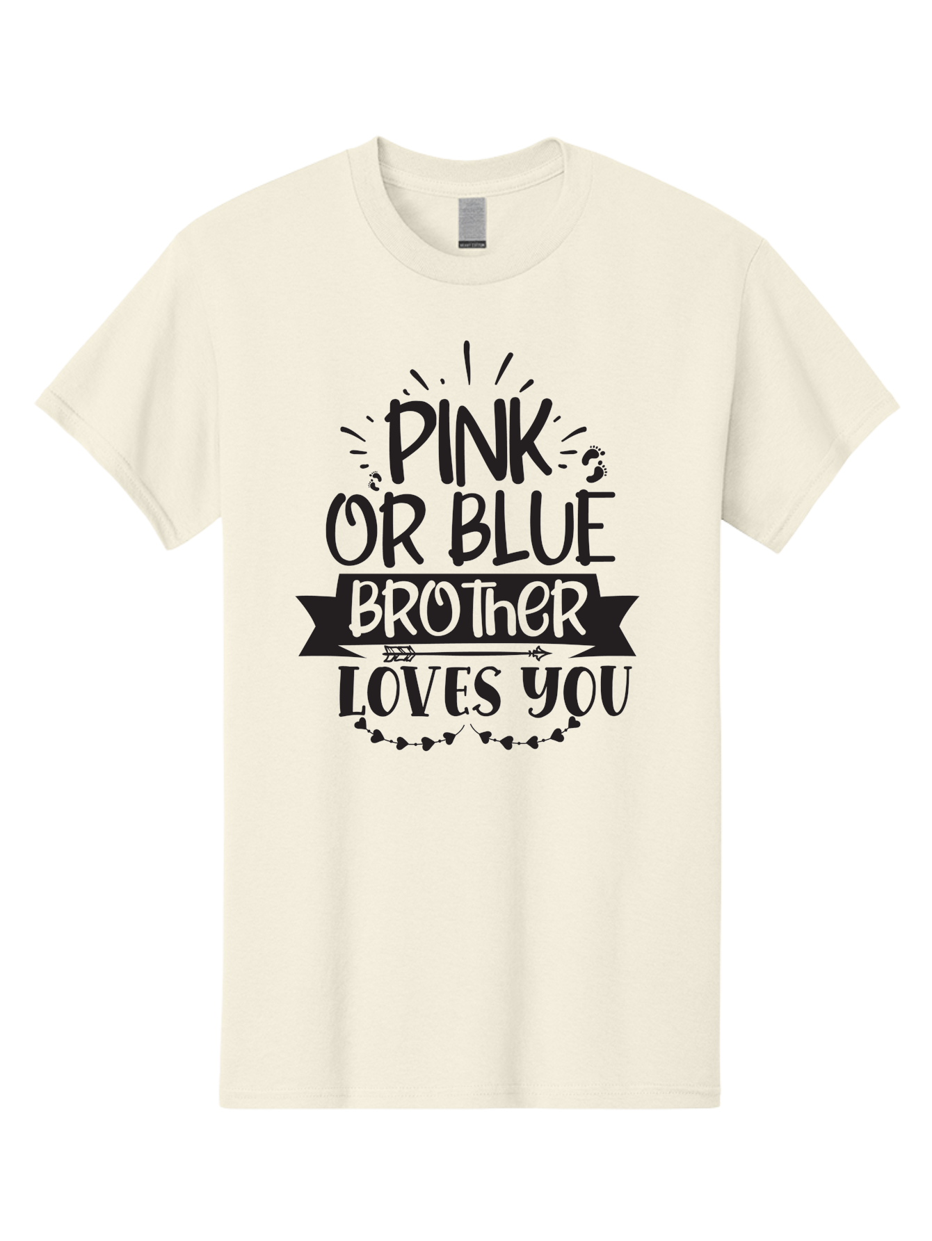 Pink-Or-Blue-Brother-Loves-You Men'S Graphic Tee, 100% Cotton, Comfortable Casual Summer Wear, Machine Washable, Baby Announcement, Pink Or Blue, Brother Loves You, Baby Reveal, Gender Reveal Party, New Baby, Sibling Love, Baby Shower, Aad456 11