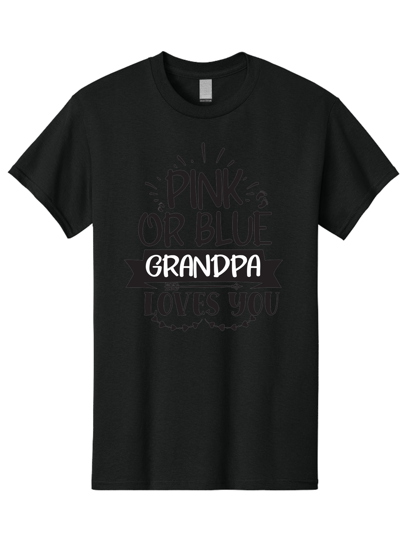 Pink-Or-Blue-Grandpa Men'S Graphic Tee, 100% Cotton, Comfortable Casual Summer Wear, Machine Washable, Grandpa Love, Baby Reveal, Pink Or Blue, Grandpa Quote, Baby Shower Gift, Grandpa To Be, Baby Announcement Aad459 11