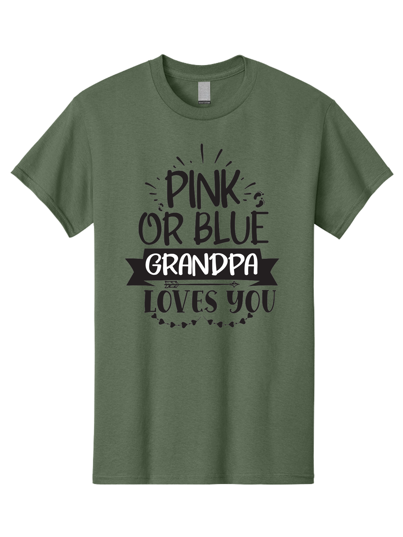 Pink-Or-Blue-Grandpa Men'S Graphic Tee, 100% Cotton, Comfortable Casual Summer Wear, Machine Washable, Grandpa Love, Baby Reveal, Pink Or Blue, Grandpa Quote, Baby Shower Gift, Grandpa To Be, Baby Announcement Aad459 21