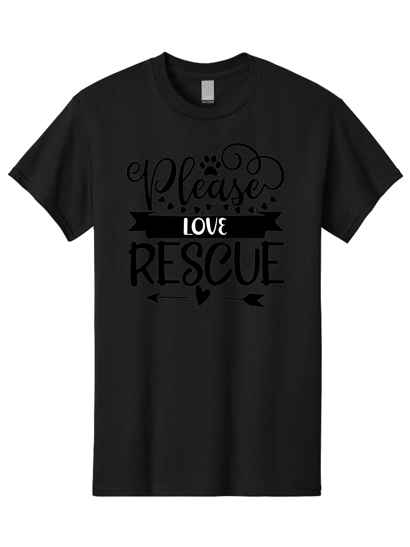 Please-Love-Rescue Men'S Graphic Tee, 100% Cotton, Comfortable Casual Summer Wear, Machine Washable, Animal Rescue, Pet Adoption, Love Animals, Adopt Don'T Shop, Animal Welfare, Charity Support, Kindness To Animals, Rescue Mission Aad464 21