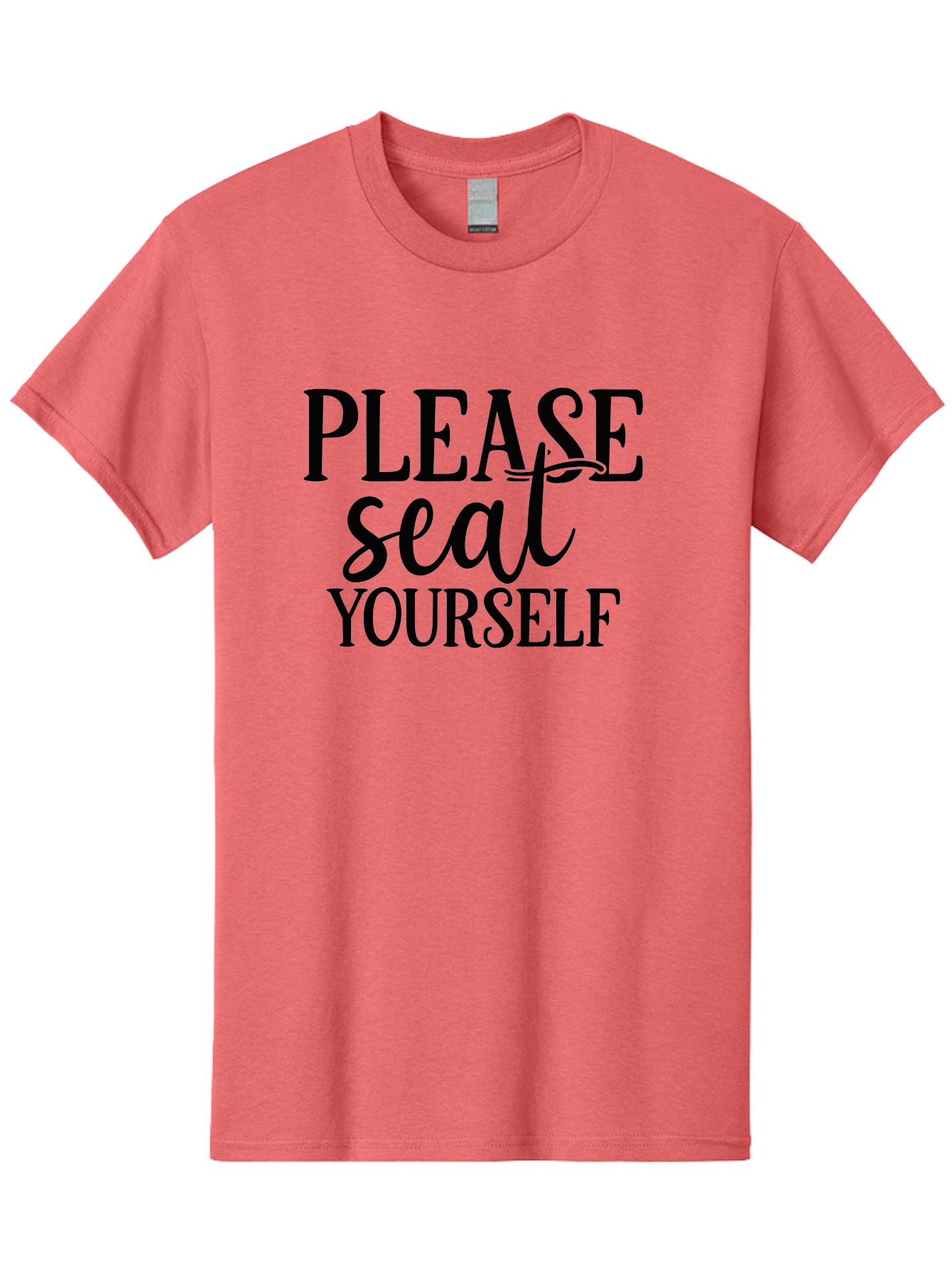 Please-Seat-Yourself Men'S Graphic Tee, 100% Cotton, Comfortable Casual Summer Wear, Machine Washable, Funny Typography, Playful Phrases, Quirky Quotes, Clever Sayings, Humorous Designs, Witty One-Liners, Please Seat Yourself, Typographic Art Aad465 3