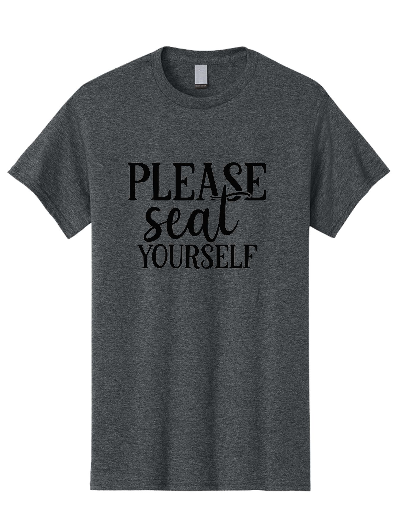 Please-Seat-Yourself Men'S Graphic Tee, 100% Cotton, Comfortable Casual Summer Wear, Machine Washable, Funny Typography, Playful Phrases, Quirky Quotes, Clever Sayings, Humorous Designs, Witty One-Liners, Please Seat Yourself, Typographic Art Aad465 17