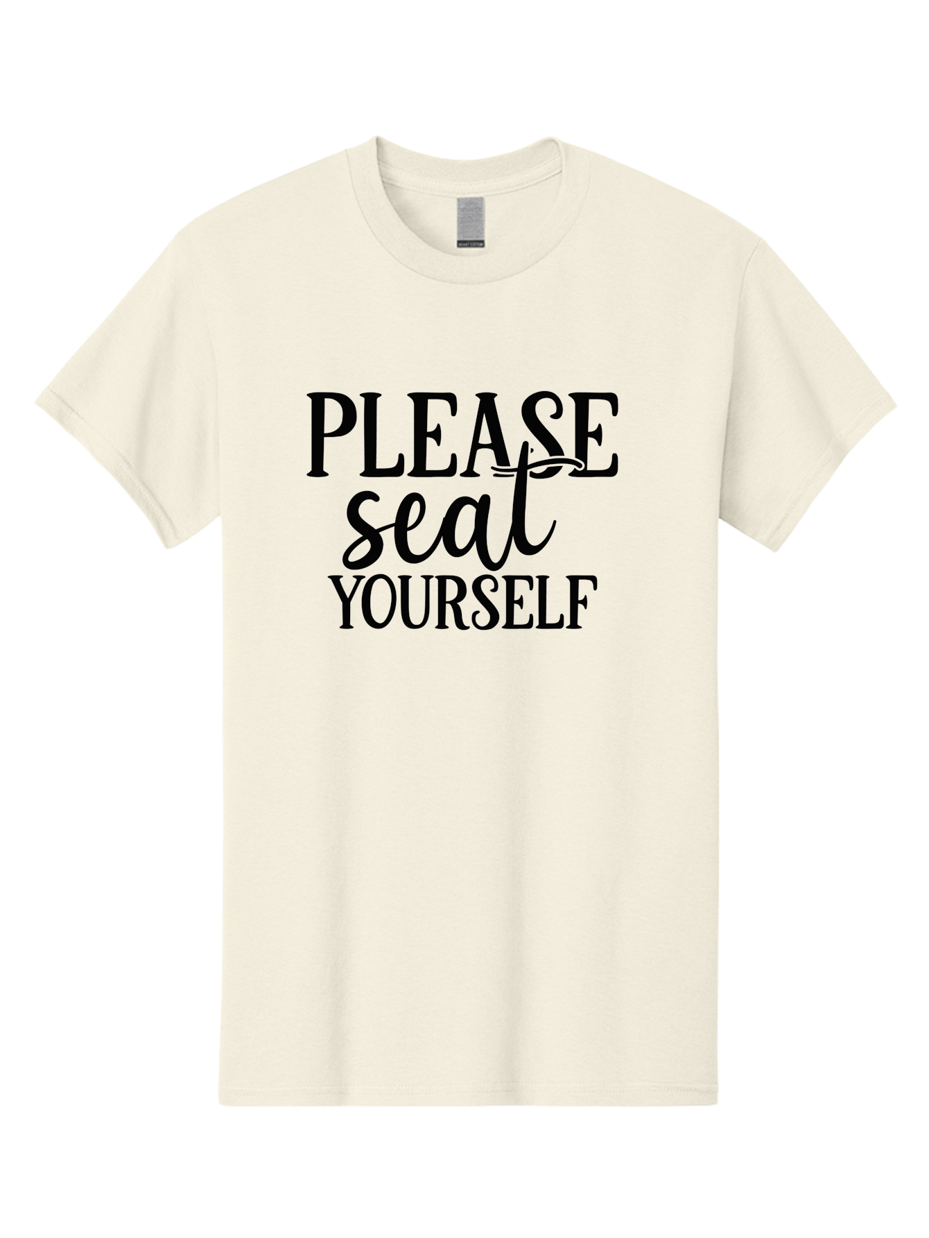 Please-Seat-Yourself Men'S Graphic Tee, 100% Cotton, Comfortable Casual Summer Wear, Machine Washable, Funny Typography, Playful Phrases, Quirky Quotes, Clever Sayings, Humorous Designs, Witty One-Liners, Please Seat Yourself, Typographic Art Aad465 11