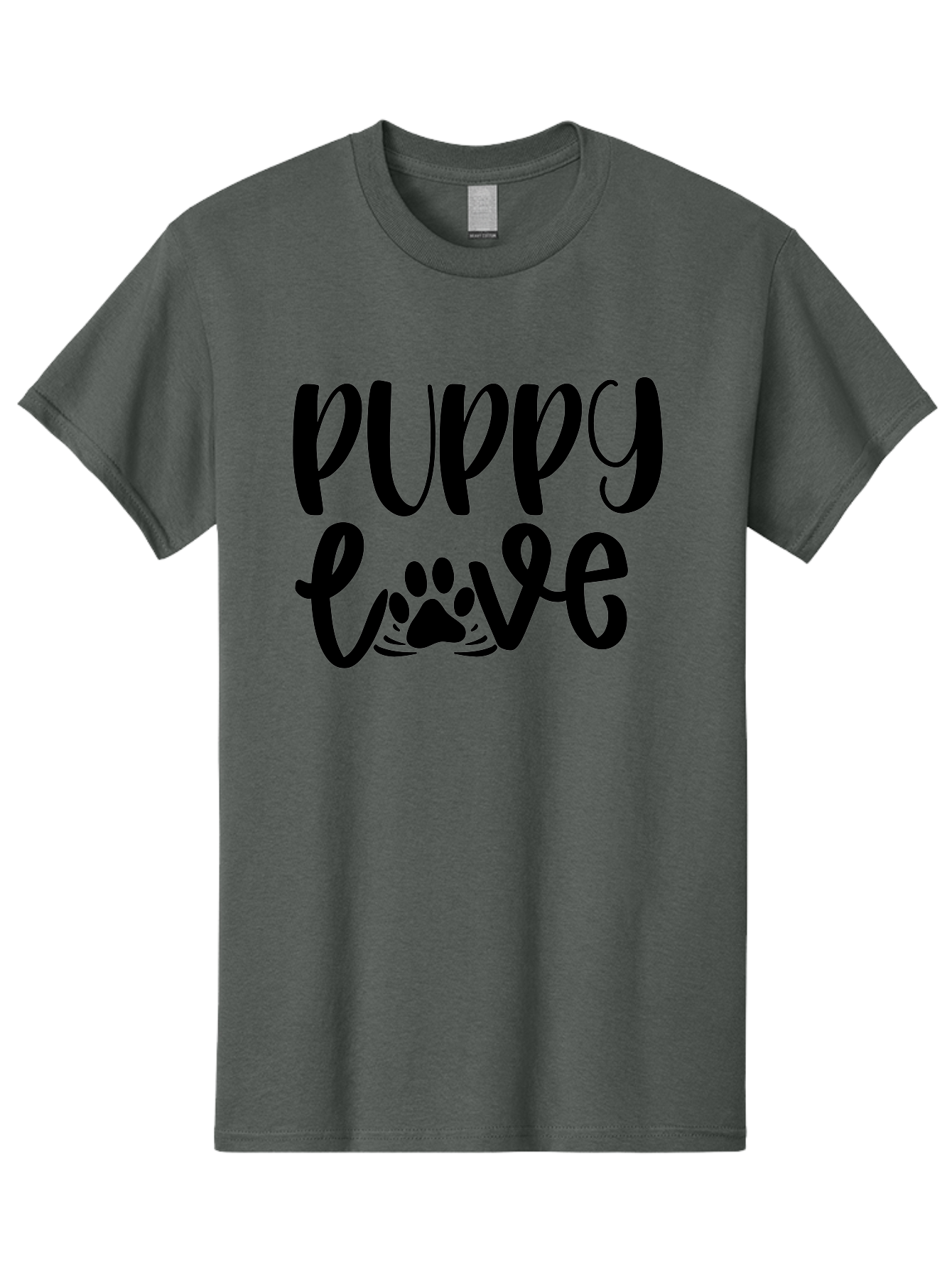 Puppy-Love Men'S Graphic Tee, 100% Cotton, Comfortable Casual Summer Wear, Machine Washable, Puppy Love, Dog Lovers, Cute Puppies, Paw Print, Heartwarming, Dog Owners, Pet Lovers, Adorable Designs, Typography Art Aad471 27