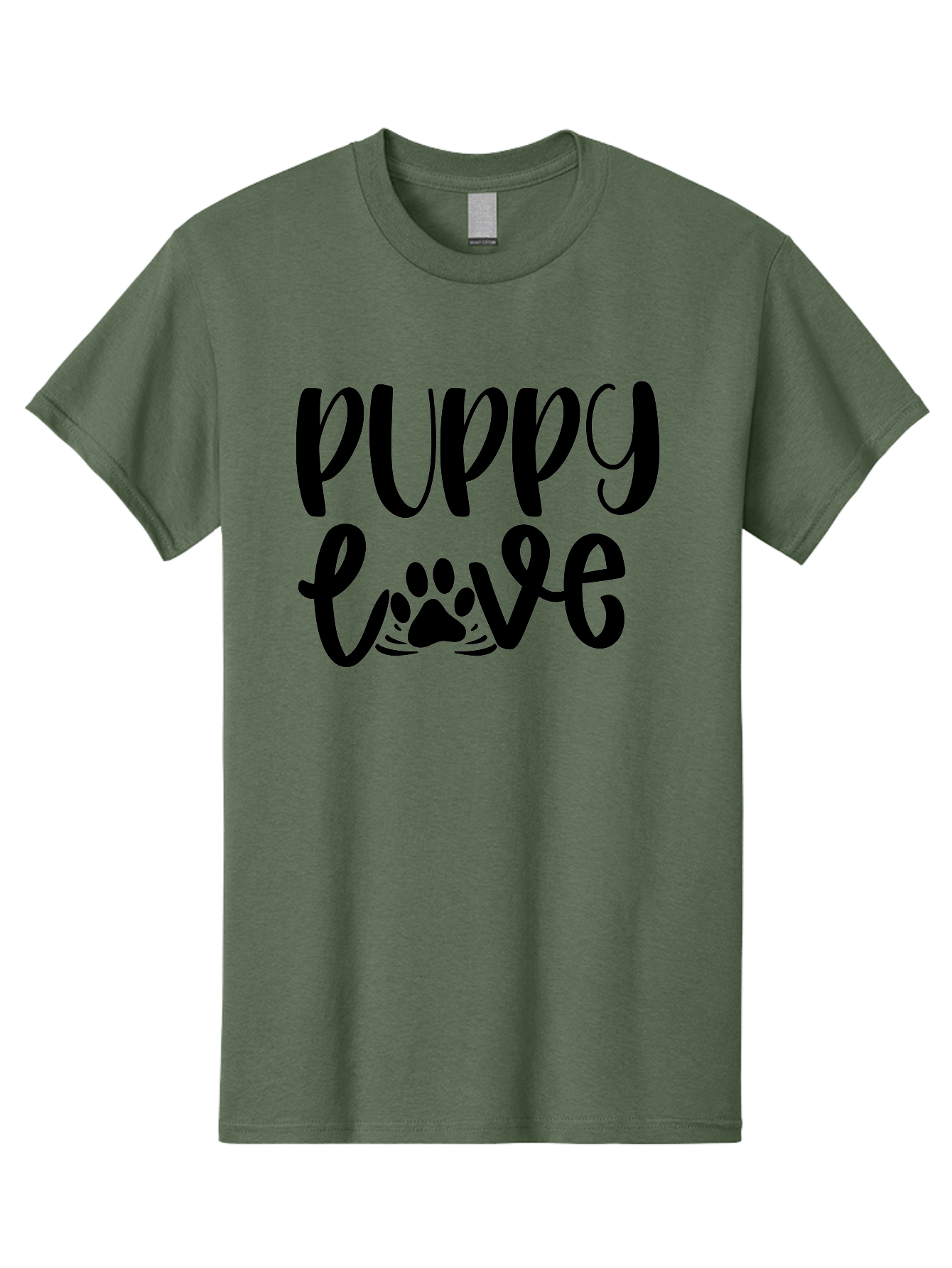 Puppy-Love Men'S Graphic Tee, 100% Cotton, Comfortable Casual Summer Wear, Machine Washable, Puppy Love, Dog Lovers, Cute Puppies, Paw Print, Heartwarming, Dog Owners, Pet Lovers, Adorable Designs, Typography Art Aad471 17
