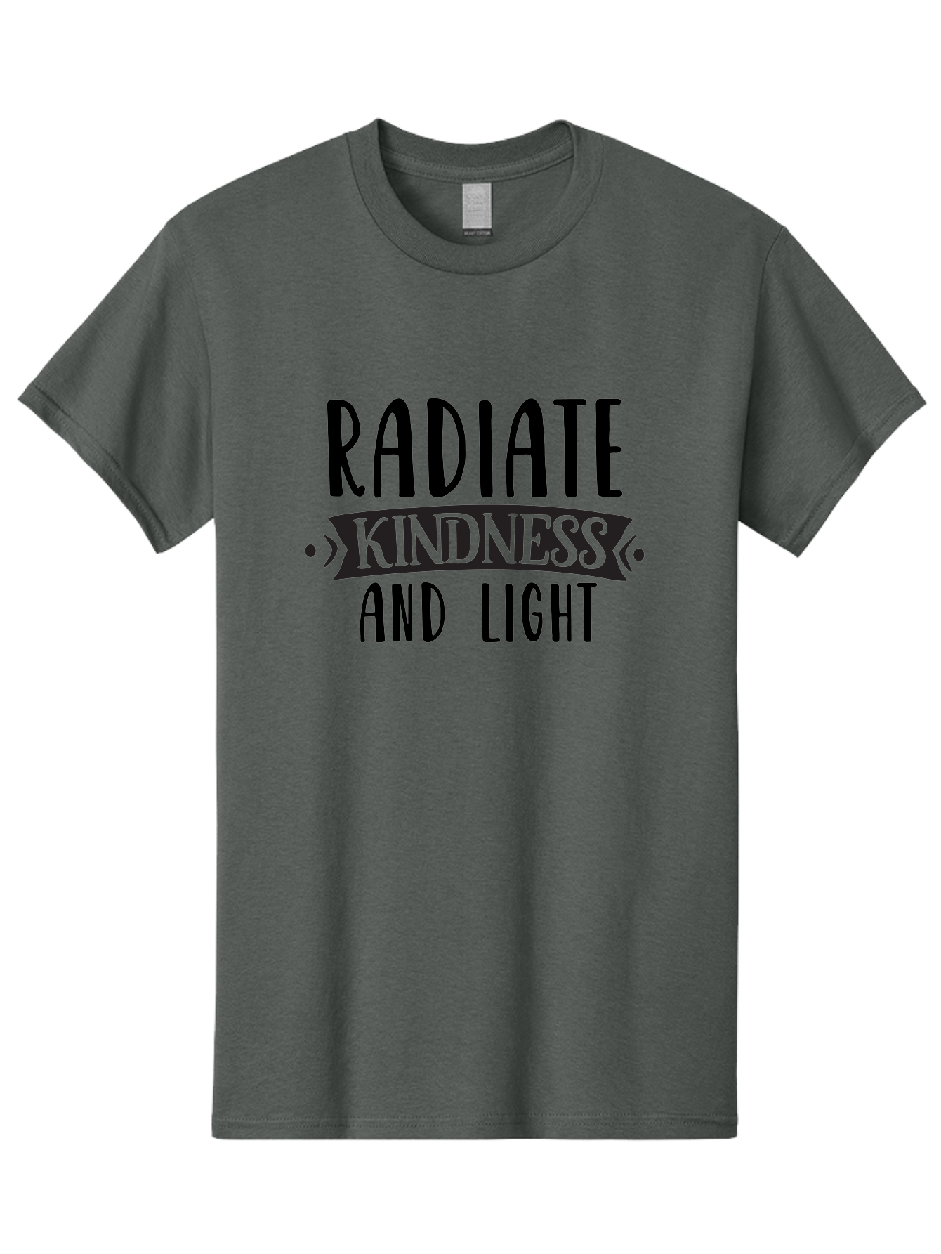 Radiate-Kindness-And-Light Men'S Graphic Tee, 100% Cotton, Comfortable Casual Summer Wear, Machine Washable, Inspirational Quote, Kindness Matters, Spread Love, Positive Affirmation, Motivational Phrase, Uplifting Message, Kindness And Light Aad472 5