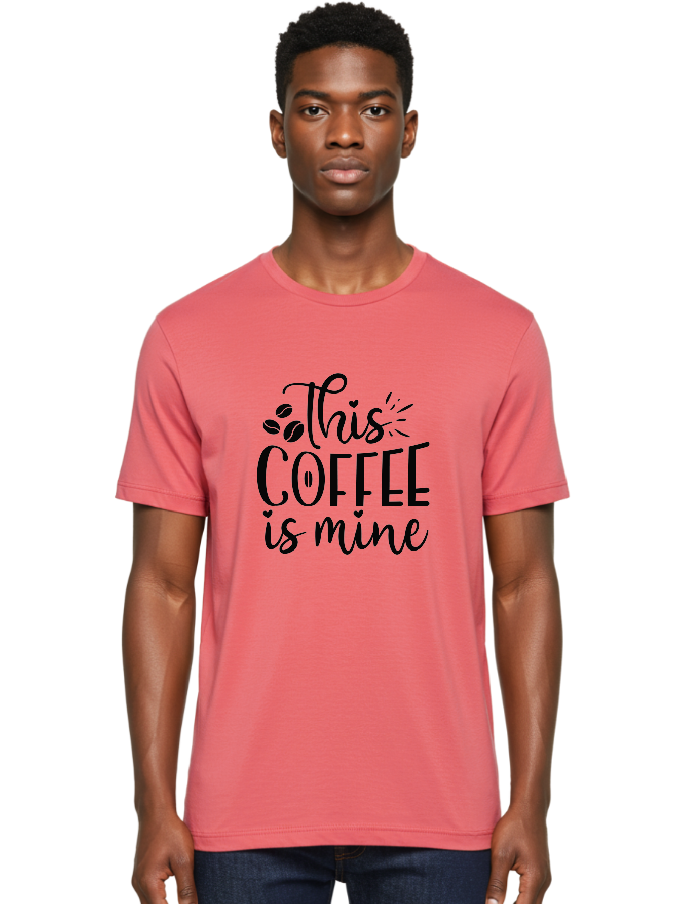 This-Coffee-Is-Mine Men'S Graphic Tee, 100% Cotton, Comfortable Casual Summer Wear, Machine Washable, Coffee Quote, Coffee Lover, Coffee Beans, Morning Coffee, Coffee Humor, Caffeine Fix, Coffee Obsession Aad492 26