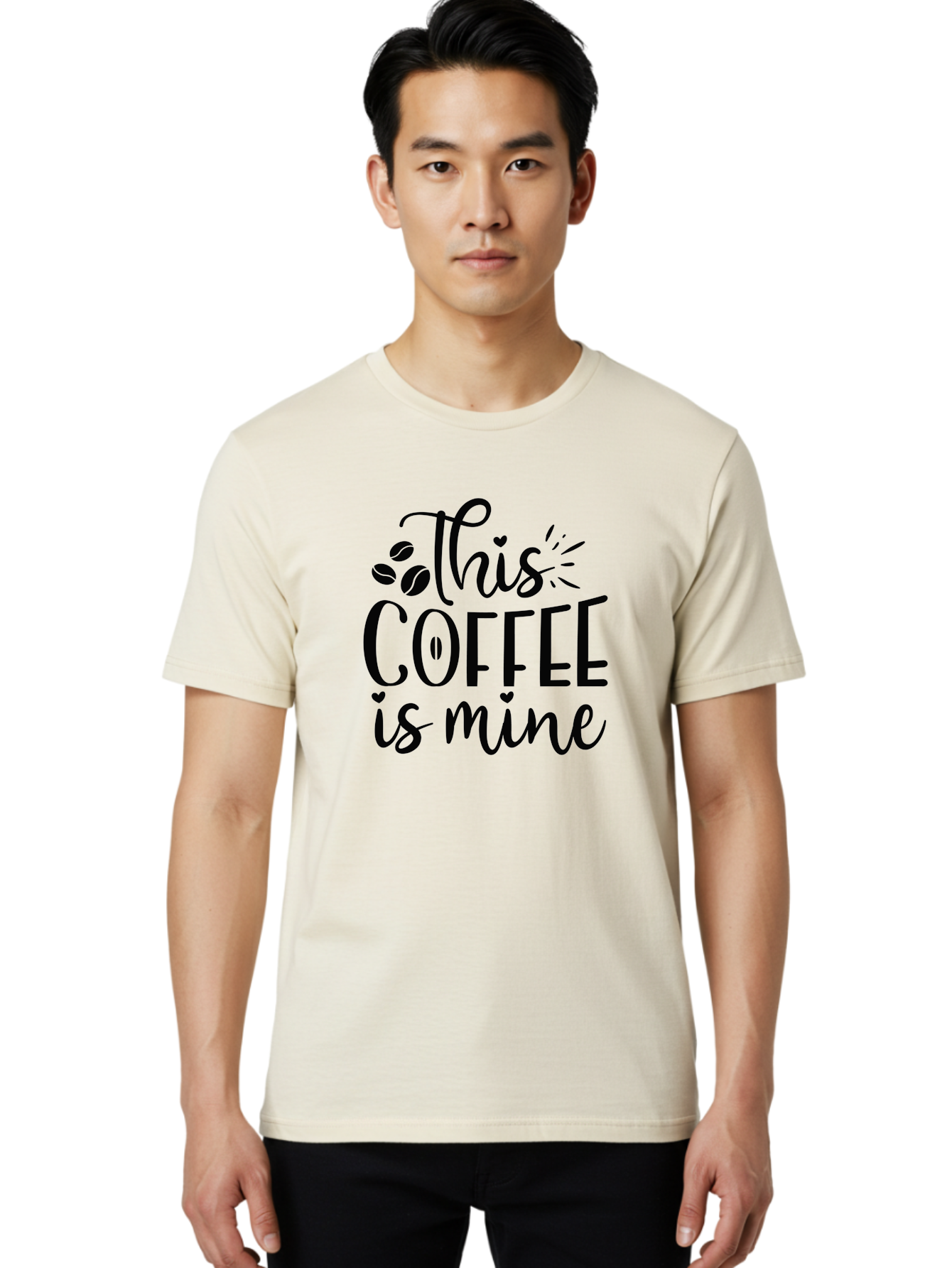 This-Coffee-Is-Mine Men'S Graphic Tee, 100% Cotton, Comfortable Casual Summer Wear, Machine Washable, Coffee Quote, Coffee Lover, Coffee Beans, Morning Coffee, Coffee Humor, Caffeine Fix, Coffee Obsession Aad492 4