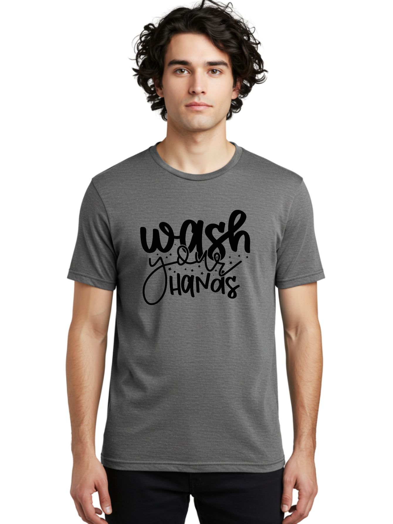 Wash-Your-Hands-1 Men'S Graphic Tee, 100% Cotton, Comfortable Casual Summer Wear, Machine Washable, Handwashing Reminder, Hygiene Tips, Health Awareness, Clean Hands, Wellness Promotion, Safety Signs, Prevent Germs Aad497 22