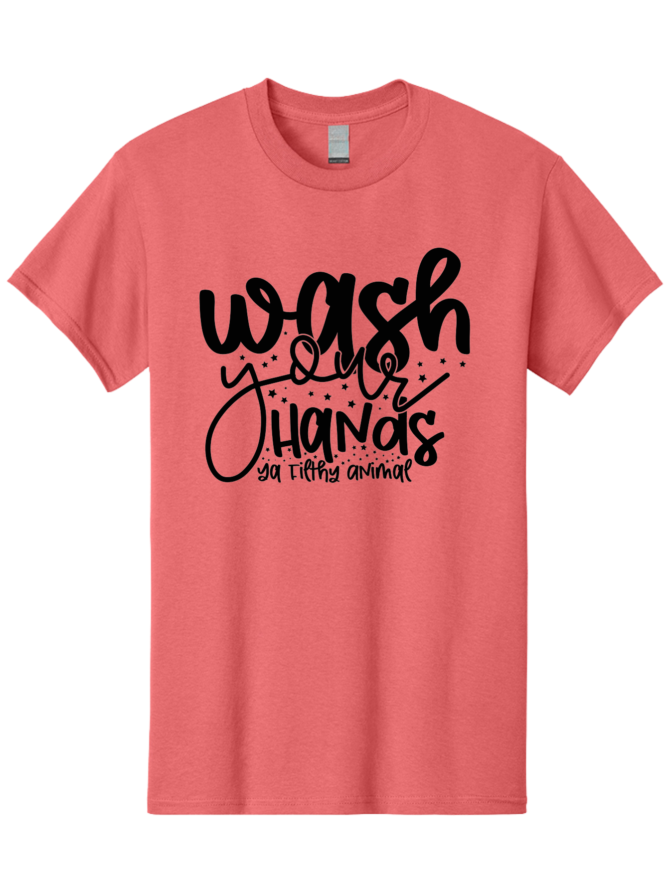 Wash-Your-Hands-Ya-Filthy-Animal Men'S Graphic Tee, 100% Cotton, Comfortable Casual Summer Wear, Machine Washable, Hand Washing Reminder, Hygiene Tips, Cleanliness Matters, Funny Quote, Quirky Humor, Sanitation Advice, Wash Your Hands, Aad498 19