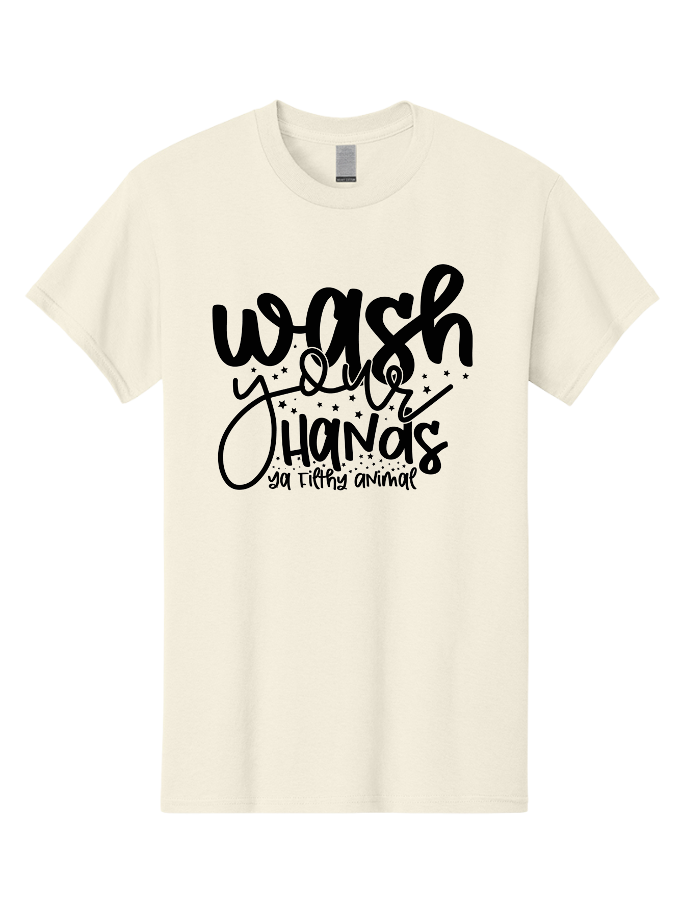 Wash-Your-Hands-Ya-Filthy-Animal Men'S Graphic Tee, 100% Cotton, Comfortable Casual Summer Wear, Machine Washable, Hand Washing Reminder, Hygiene Tips, Cleanliness Matters, Funny Quote, Quirky Humor, Sanitation Advice, Wash Your Hands, Aad498 11