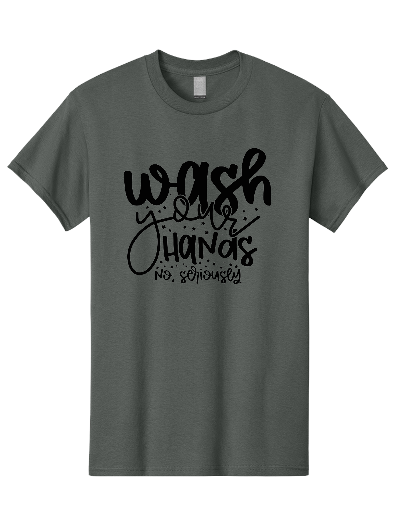 Wash-Your-Hands Men'S Graphic Tee, 100% Cotton, Comfortable Casual Summer Wear, Machine Washable, Hand Hygiene, Cleanliness, Health Awareness, Germ Prevention, Soap And Water, Clean Hands, Hygiene Reminder, Wellness Tips, Healthy Habits Aad499 25
