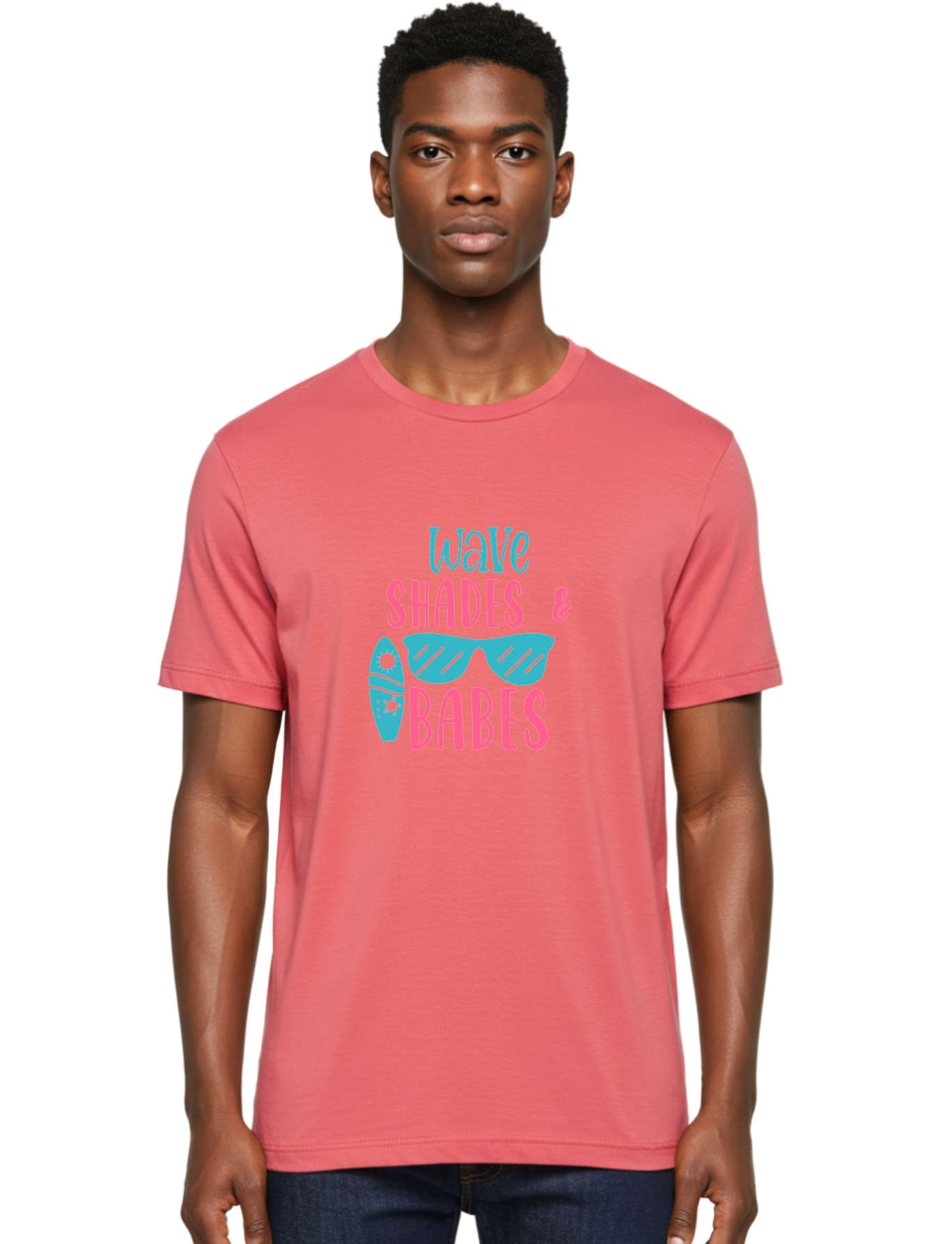 Wave-Shades-Babes Men'S Graphic Tee, 100% Cotton, Comfortable Casual Summer Wear, Machine Washable, Surfing, Sunglasses, Beach Culture, Summer Vibes, Wave Riders, Cool Shades, Beach Babes, Summer Fashion Aad500 28