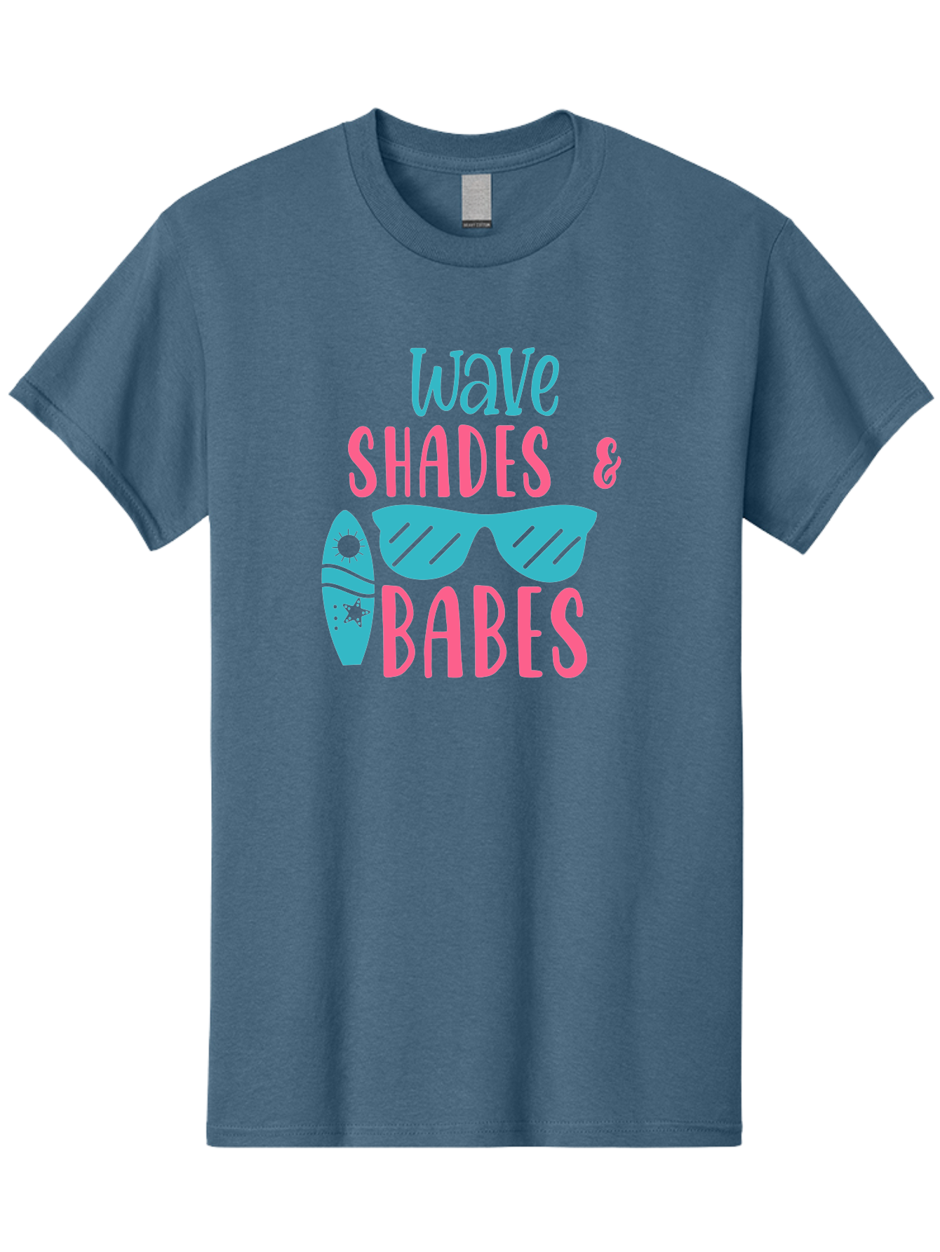 Wave-Shades-Babes Men'S Graphic Tee, 100% Cotton, Comfortable Casual Summer Wear, Machine Washable, Surfing, Sunglasses, Beach Culture, Summer Vibes, Wave Riders, Cool Shades, Beach Babes, Summer Fashion Aad500 25