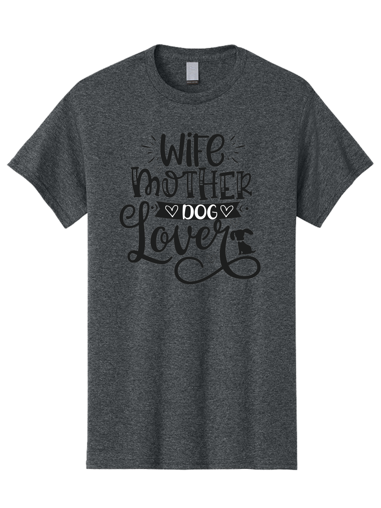 Wife-Mother-Dog-Lover Men'S Graphic Tee, 100% Cotton, Comfortable Casual Summer Wear, Machine Washable, Wife, Mother, Dog Lover, Dog Mom, Dog Mama, Dog Owner, Dog Enthusiast, Dog Quotes, Funny Dog Quotes, Dog Phrases, Dog Sayings Aad501 1