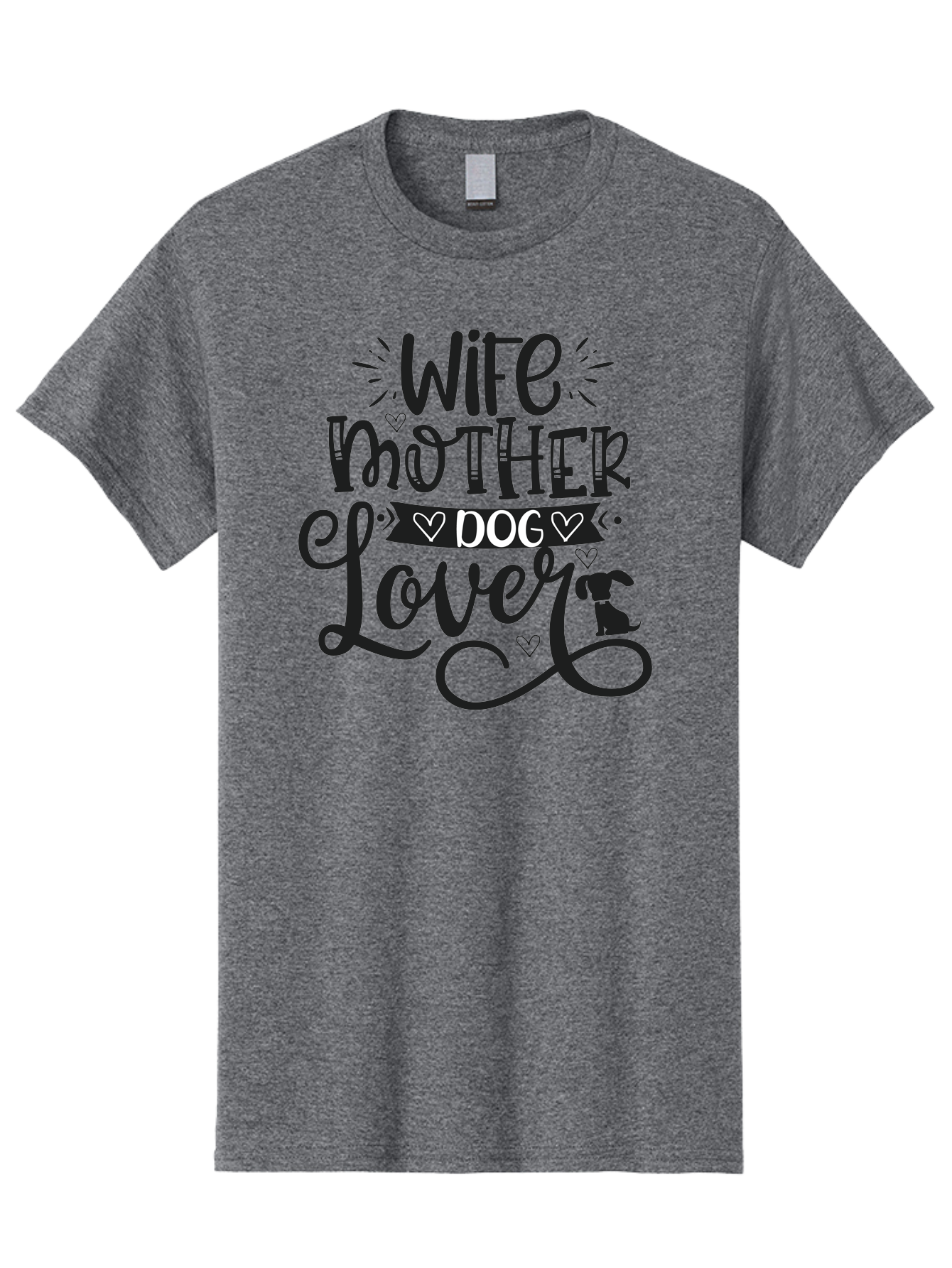 Wife-Mother-Dog-Lover Men'S Graphic Tee, 100% Cotton, Comfortable Casual Summer Wear, Machine Washable, Wife, Mother, Dog Lover, Dog Mom, Dog Mama, Dog Owner, Dog Enthusiast, Dog Quotes, Funny Dog Quotes, Dog Phrases, Dog Sayings Aad501 23