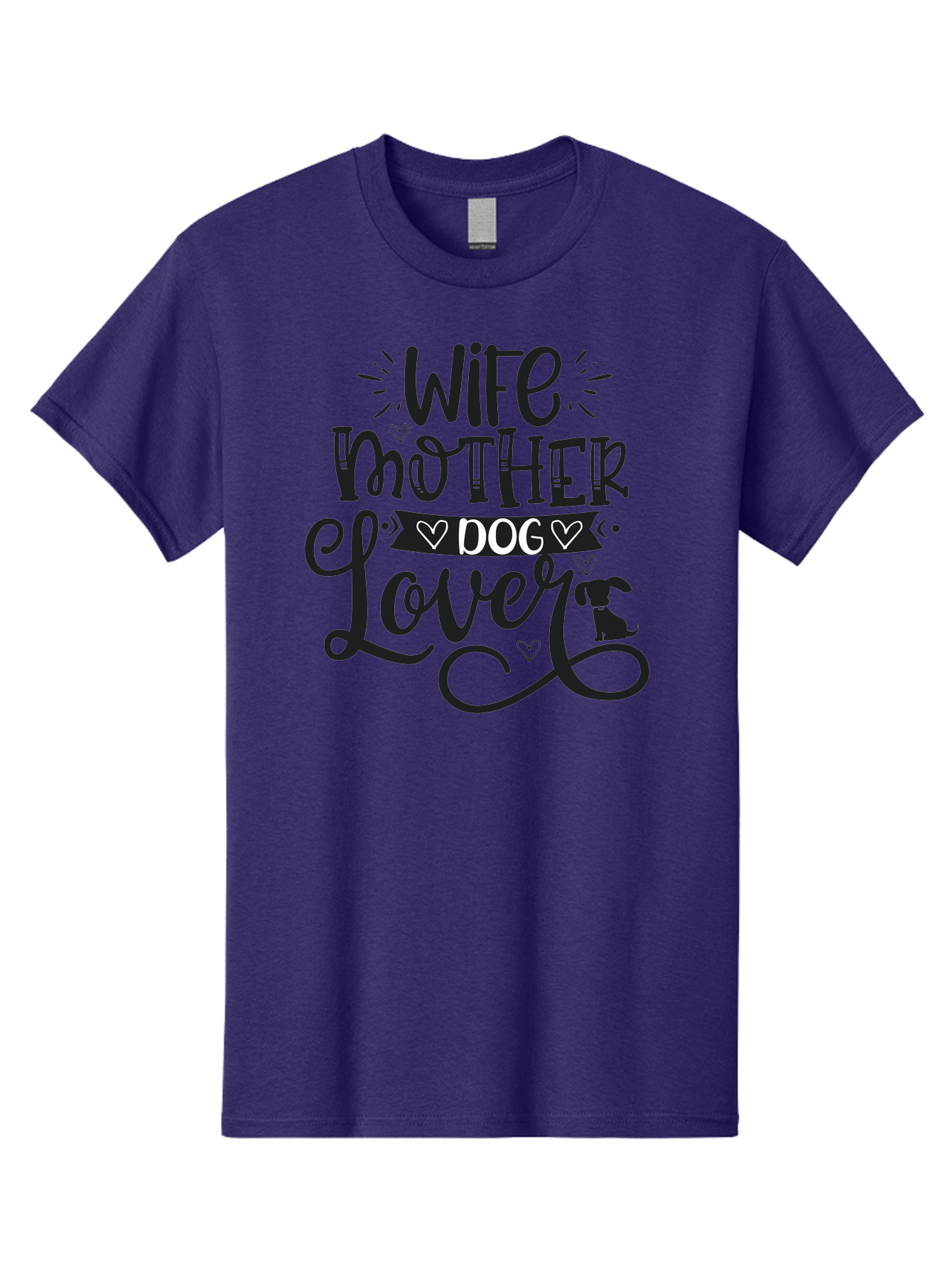 Wife-Mother-Dog-Lover Men'S Graphic Tee, 100% Cotton, Comfortable Casual Summer Wear, Machine Washable, Wife, Mother, Dog Lover, Dog Mom, Dog Mama, Dog Owner, Dog Enthusiast, Dog Quotes, Funny Dog Quotes, Dog Phrases, Dog Sayings Aad501 3