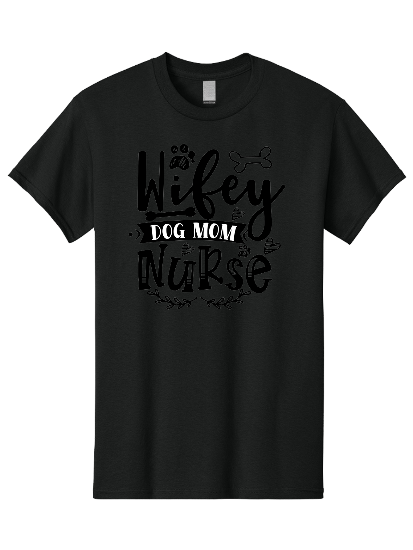 Wifey-Dog-Mom-Nurse Men'S Graphic Tee, 100% Cotton, Comfortable Casual Summer Wear, Machine Washable, Nurse Quote, Dog Mom Quote, Wifey Quote, Dog Lover Gift, Nurse Appreciation, Dog Mom, Wifey, Nurse, Medical Profession, Pet Lover, Aad503 7