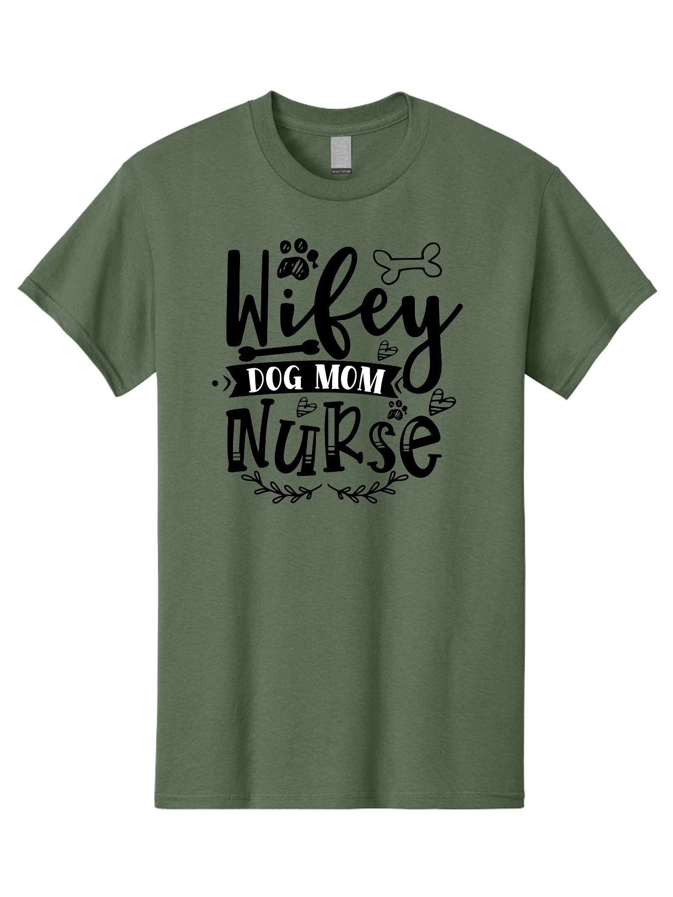Wifey-Dog-Mom-Nurse Men'S Graphic Tee, 100% Cotton, Comfortable Casual Summer Wear, Machine Washable, Nurse Quote, Dog Mom Quote, Wifey Quote, Dog Lover Gift, Nurse Appreciation, Dog Mom, Wifey, Nurse, Medical Profession, Pet Lover, Aad503 27