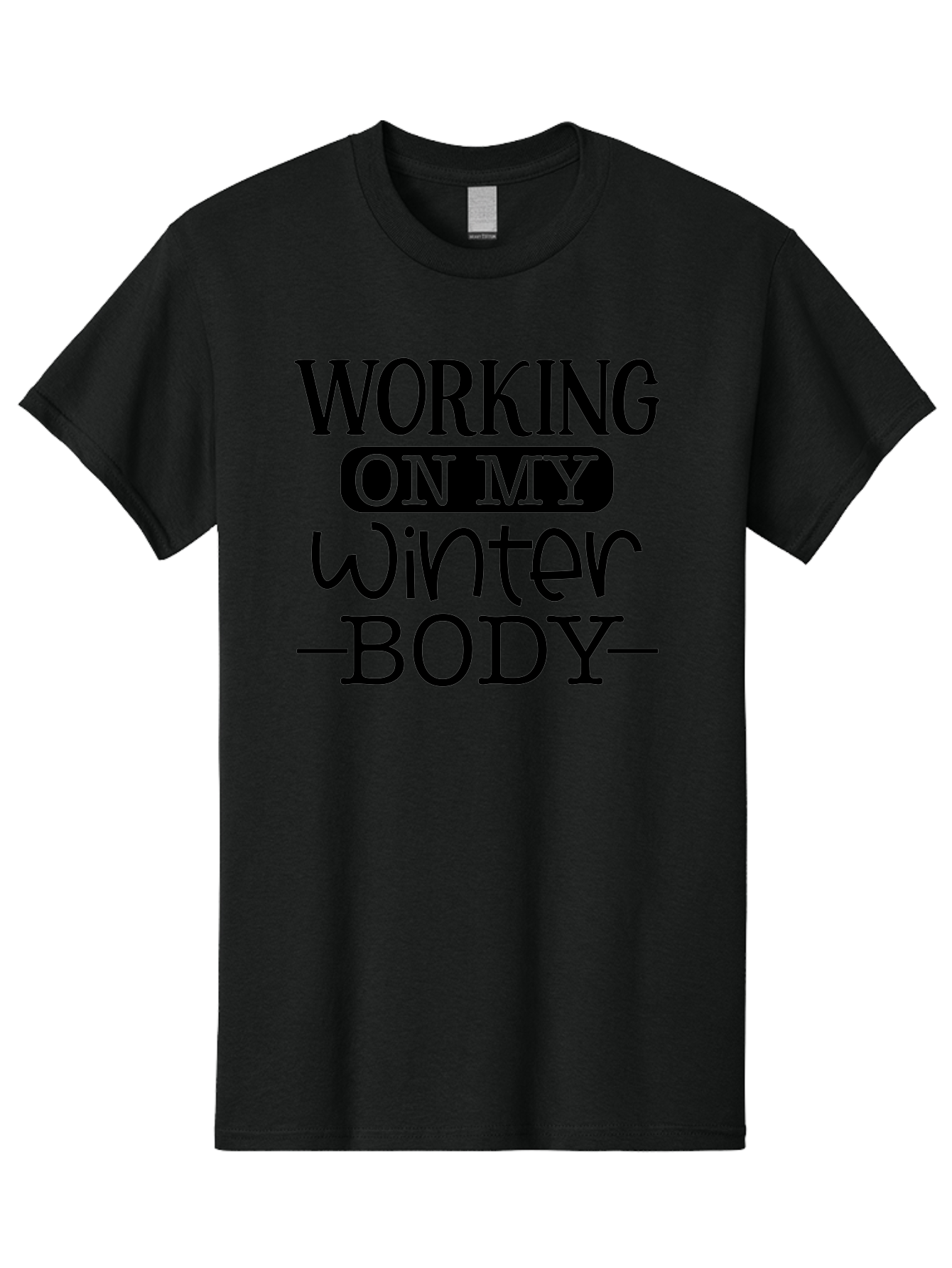 Working-On-My-Winter-Body Men'S Graphic Tee, 100% Cotton, Comfortable Casual Summer Wear, Machine Washable, Funny Fitness Quote, Workout Motivation, Winter Body Goals, Fitness Humor, Gym Inspiration, Healthy Lifestyle, Fitness Quotes Aad506 23