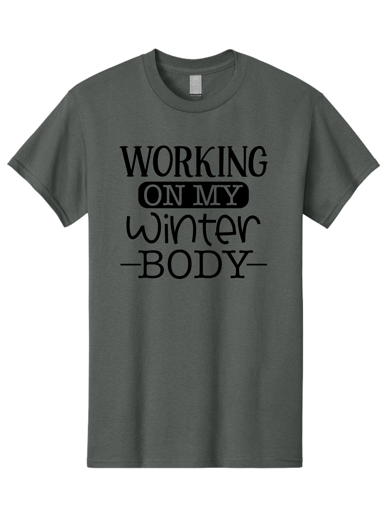 Working-On-My-Winter-Body Men'S Graphic Tee, 100% Cotton, Comfortable Casual Summer Wear, Machine Washable, Funny Fitness Quote, Workout Motivation, Winter Body Goals, Fitness Humor, Gym Inspiration, Healthy Lifestyle, Fitness Quotes Aad506 27