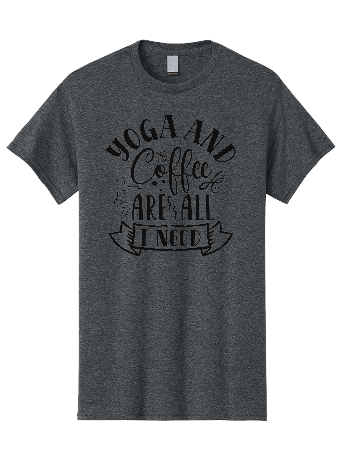 Yoga-And-Coffee-Are-All-I-Need Men'S Graphic Tee, 100% Cotton, Comfortable Casual Summer Wear, Machine Washable, Yoga And Coffee, Coffee Lover, Yoga Enthusiast, Mindfulness, Wellness, Relaxation, Coffee Break, Yoga Practice, Aad510 11