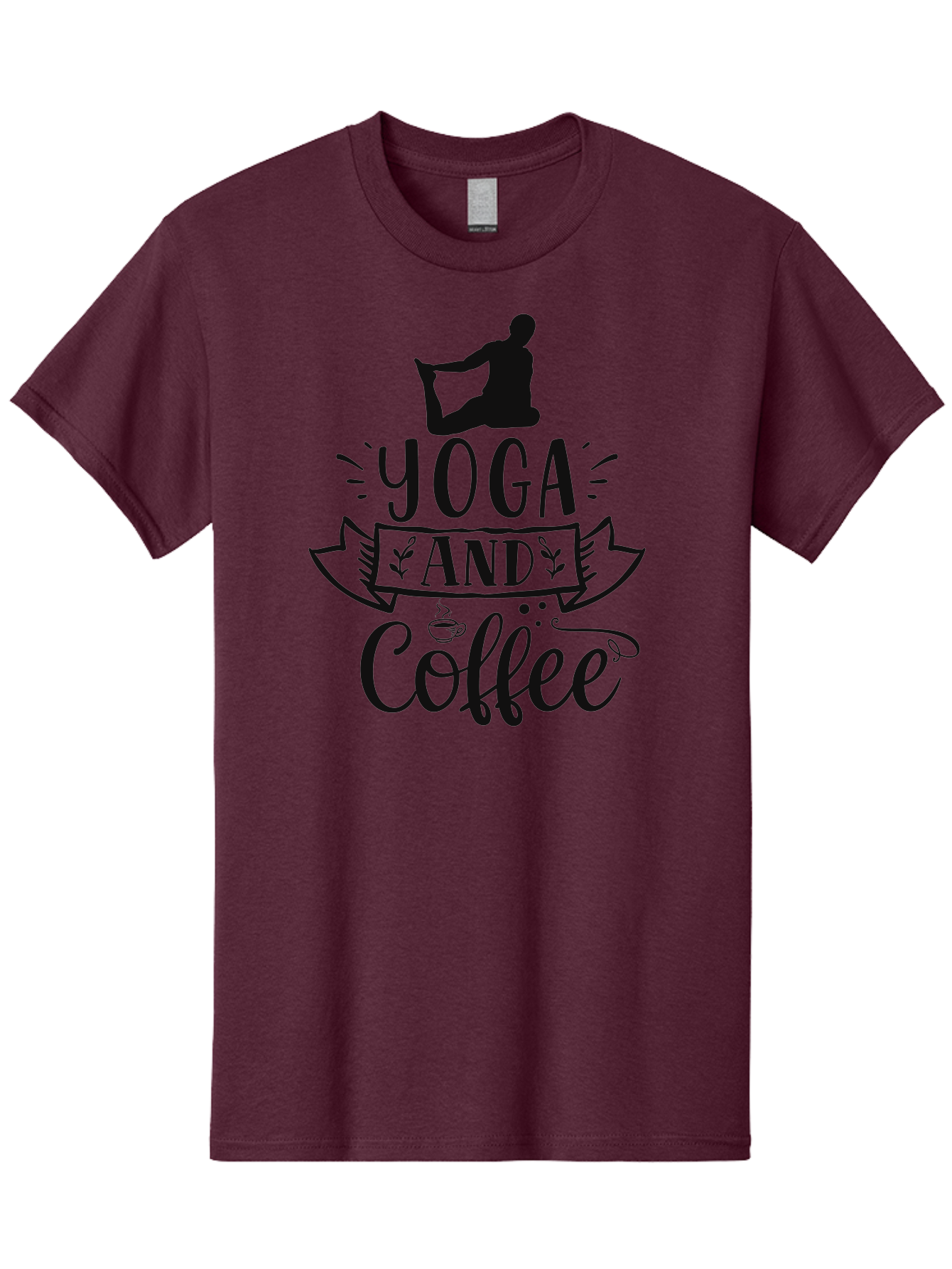 Yoga-And-Coffee Men'S Graphic Tee, 100% Cotton, Comfortable Casual Summer Wear, Machine Washable, Yoga, Coffee, Mindfulness, Wellness, Relaxation, Meditation, Healthy Lifestyle, Self-Care, Coffee Break, Balance Aad511 3