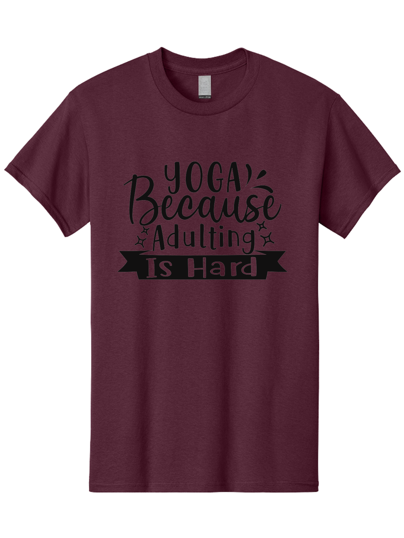 Yoga-Because-Adulting-Is-Hard Men'S Graphic Tee, 100% Cotton, Comfortable Casual Summer Wear, Machine Washable, Yoga Quotes, Humor, Adulting Struggles, Funny Sayings, Motivational Phrases, Mindfulness, Wellness, Self-Care, Yoga Inspiration, Aad513 29
