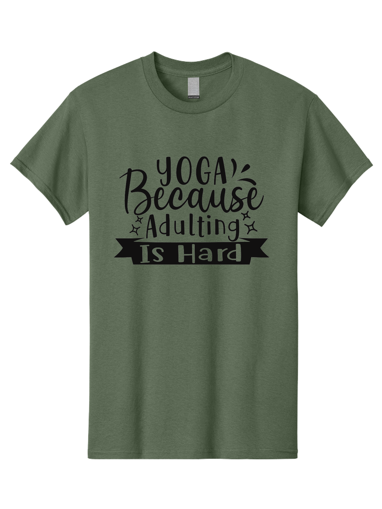 Yoga-Because-Adulting-Is-Hard Men'S Graphic Tee, 100% Cotton, Comfortable Casual Summer Wear, Machine Washable, Yoga Quotes, Humor, Adulting Struggles, Funny Sayings, Motivational Phrases, Mindfulness, Wellness, Self-Care, Yoga Inspiration, Aad513 15
