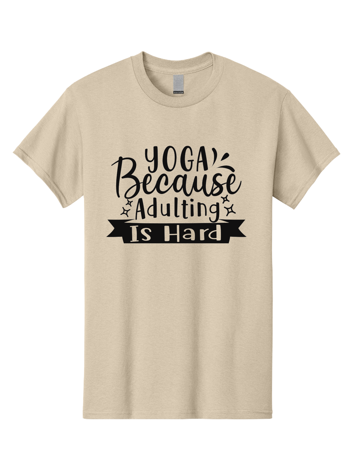 Yoga-Because-Adulting-Is-Hard Men'S Graphic Tee, 100% Cotton, Comfortable Casual Summer Wear, Machine Washable, Yoga Quotes, Humor, Adulting Struggles, Funny Sayings, Motivational Phrases, Mindfulness, Wellness, Self-Care, Yoga Inspiration, Aad513 7
