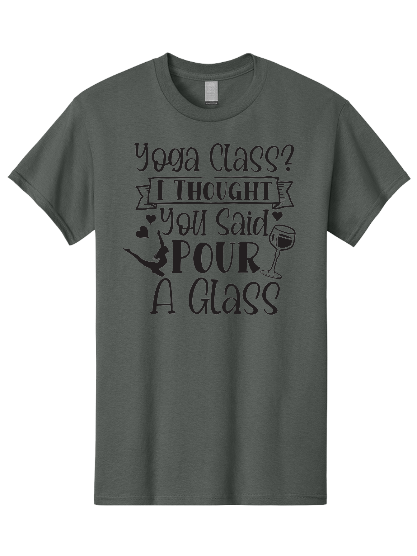 Yoga-Class-I-Thought-You-Said-Pour-A-Glass Men'S Graphic Tee, 100% Cotton, Comfortable Casual Summer Wear, Machine Washable, Yoga Humor, Funny Quote, Wine And Yoga, Pun, Humor Graphic, Wine Lover, Yoga Enthusiast, Witty Saying, Playful Design, Aad514 27