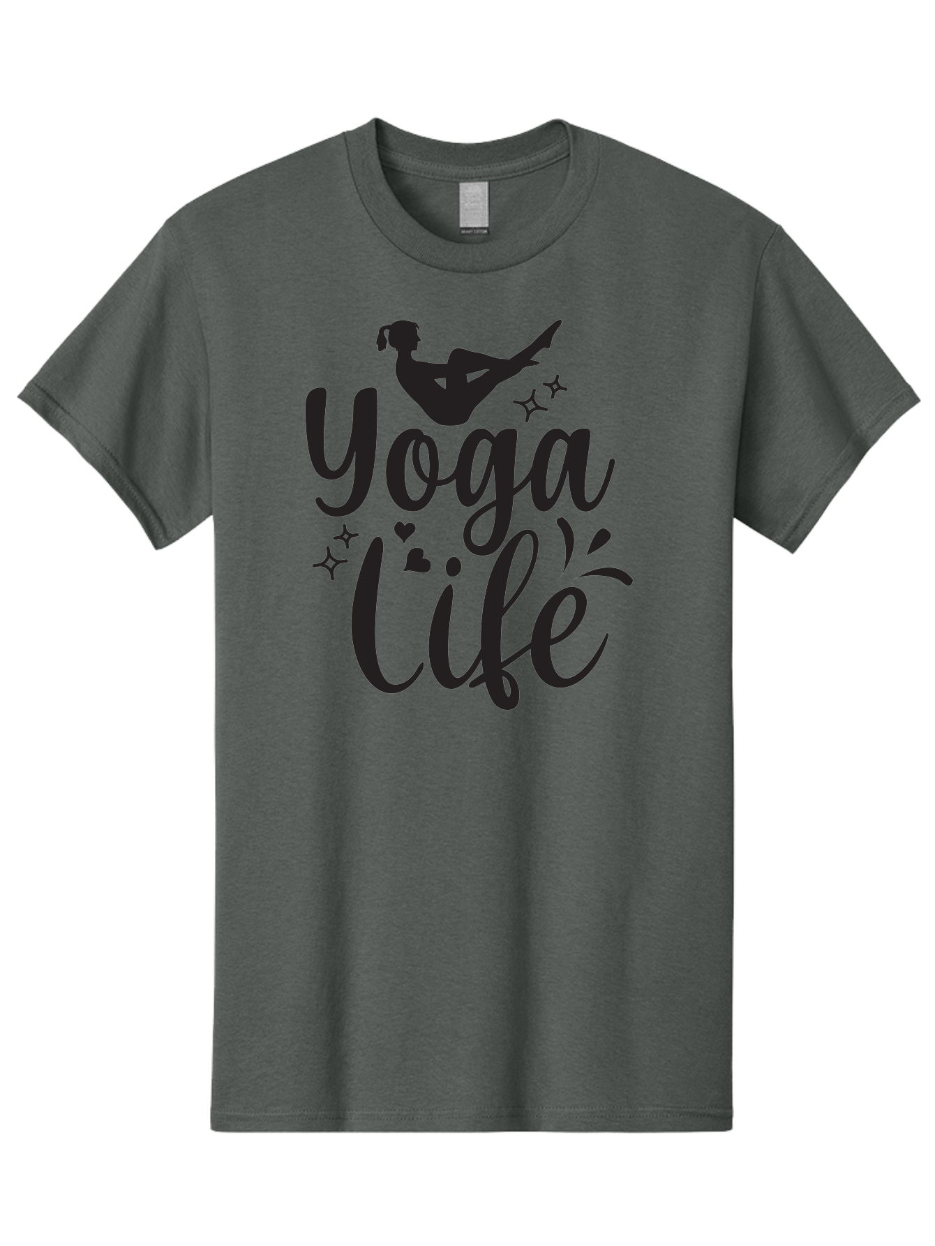 Yoga-Life Men'S Graphic Tee, 100% Cotton, Comfortable Casual Summer Wear, Machine Washable, Yoga Enthusiast, Silhouette Of A Yogi, Inspirational Quote, Wellness Lifestyle, Yoga Pose, Fitness Motivation, Meditation Practice, Yoga Love, Aad516 15