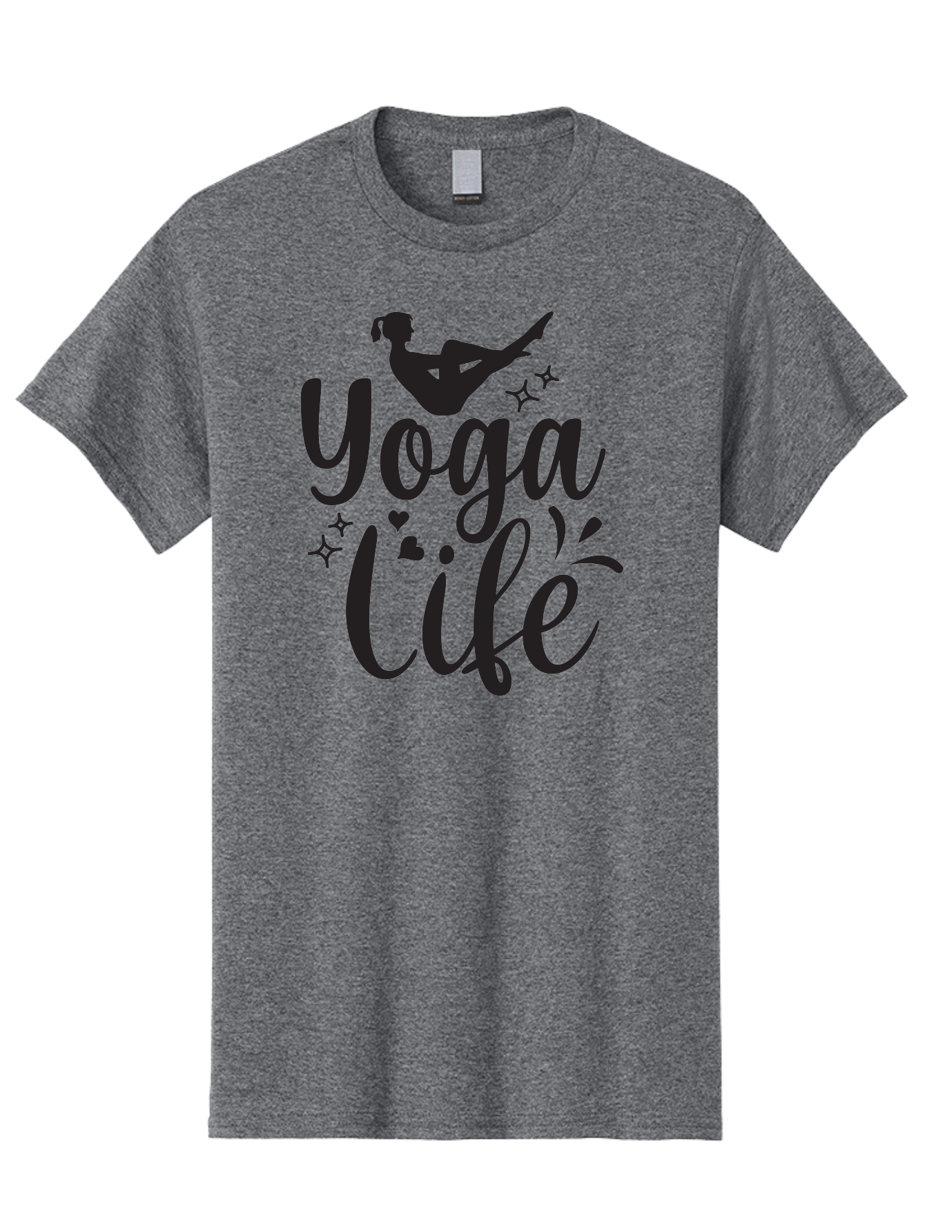 Yoga-Life Men'S Graphic Tee, 100% Cotton, Comfortable Casual Summer Wear, Machine Washable, Yoga Enthusiast, Silhouette Of A Yogi, Inspirational Quote, Wellness Lifestyle, Yoga Pose, Fitness Motivation, Meditation Practice, Yoga Love, Aad516 21