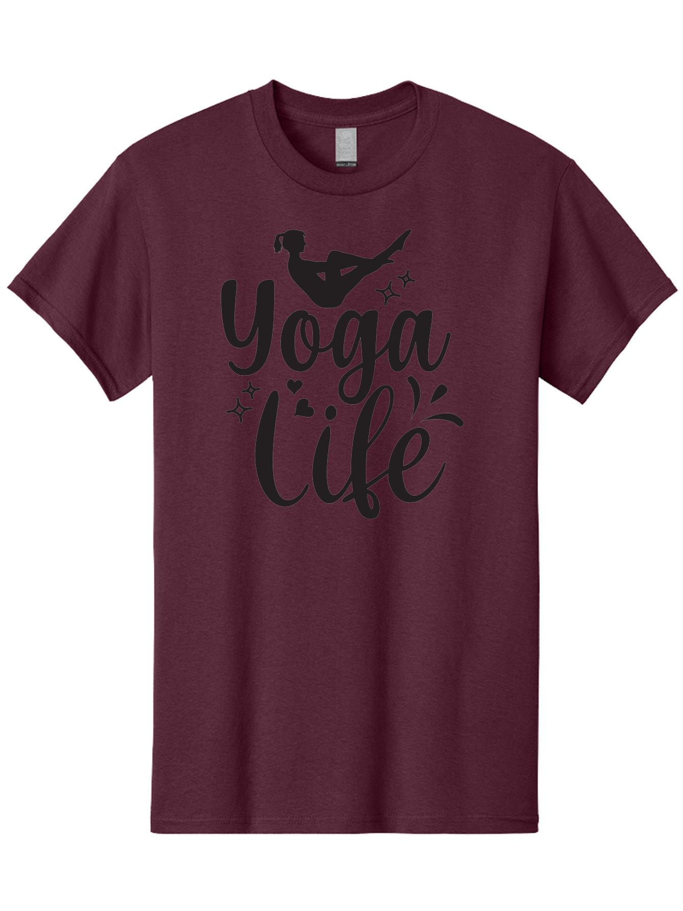 Yoga-Life Men'S Graphic Tee, 100% Cotton, Comfortable Casual Summer Wear, Machine Washable, Yoga Enthusiast, Silhouette Of A Yogi, Inspirational Quote, Wellness Lifestyle, Yoga Pose, Fitness Motivation, Meditation Practice, Yoga Love, Aad516 7