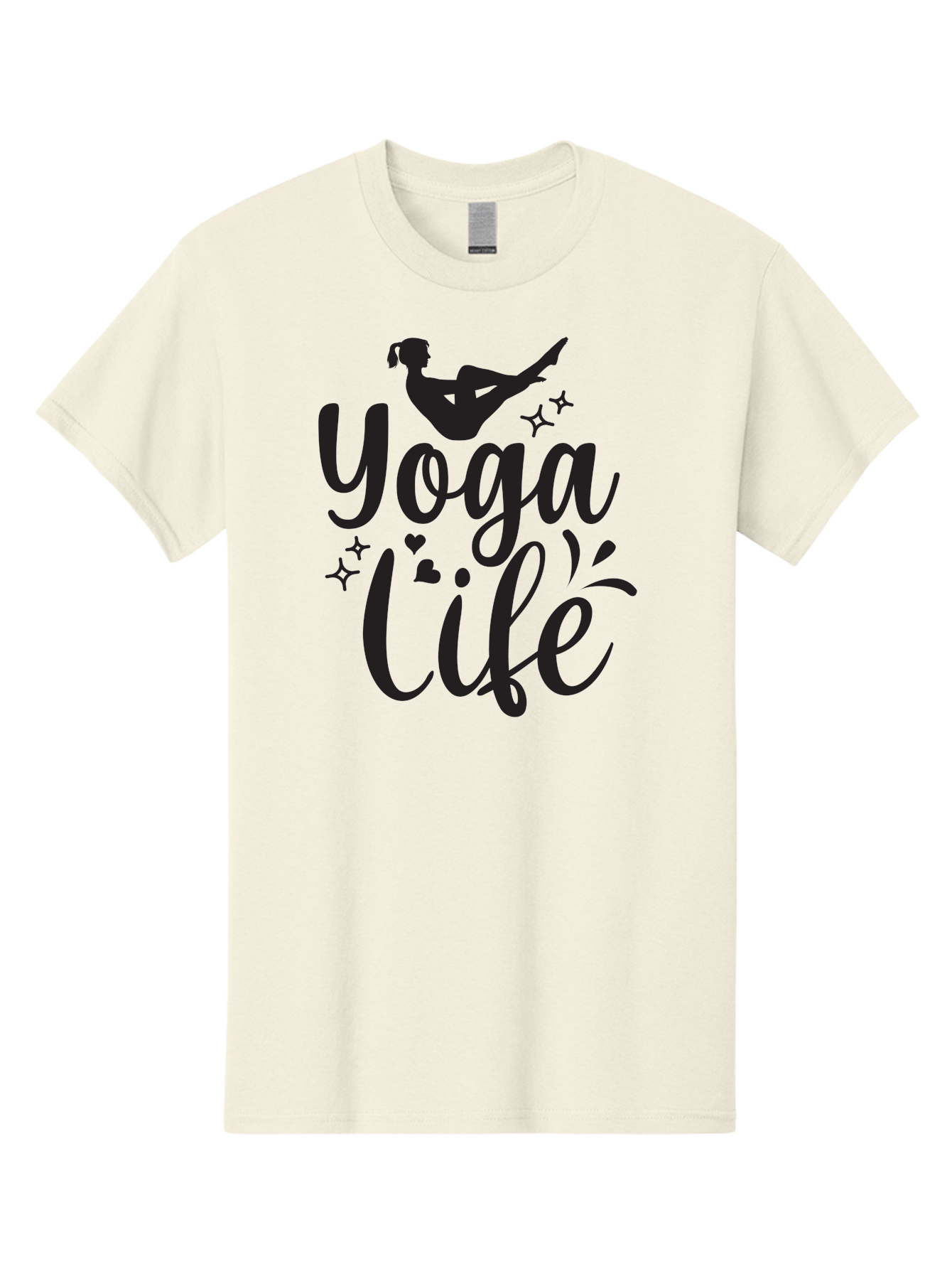 Yoga-Life Men'S Graphic Tee, 100% Cotton, Comfortable Casual Summer Wear, Machine Washable, Yoga Enthusiast, Silhouette Of A Yogi, Inspirational Quote, Wellness Lifestyle, Yoga Pose, Fitness Motivation, Meditation Practice, Yoga Love, Aad516 3