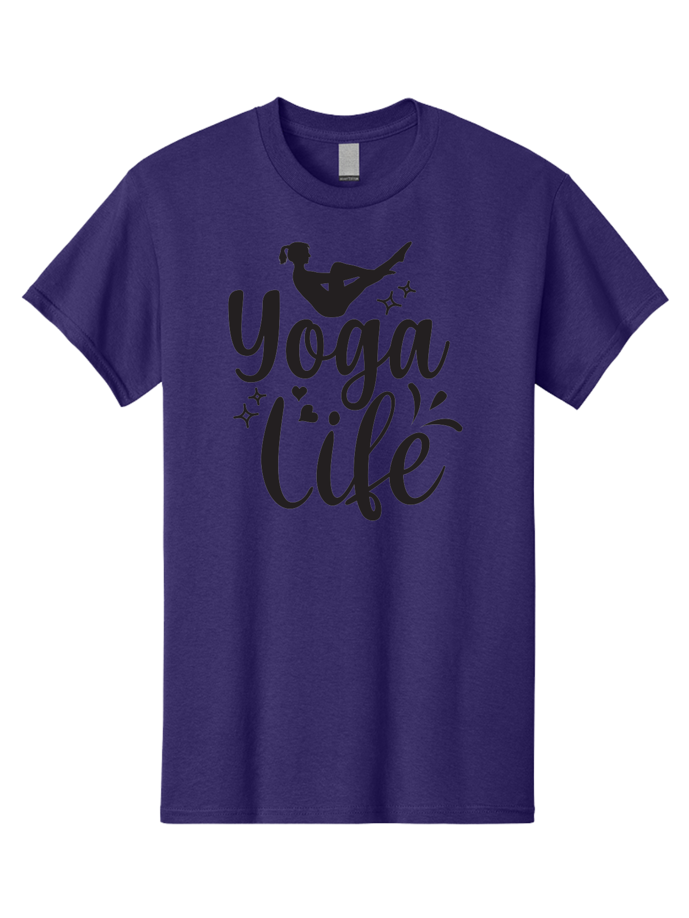 Yoga-Life Men'S Graphic Tee, 100% Cotton, Comfortable Casual Summer Wear, Machine Washable, Yoga Enthusiast, Silhouette Of A Yogi, Inspirational Quote, Wellness Lifestyle, Yoga Pose, Fitness Motivation, Meditation Practice, Yoga Love, Aad516 25